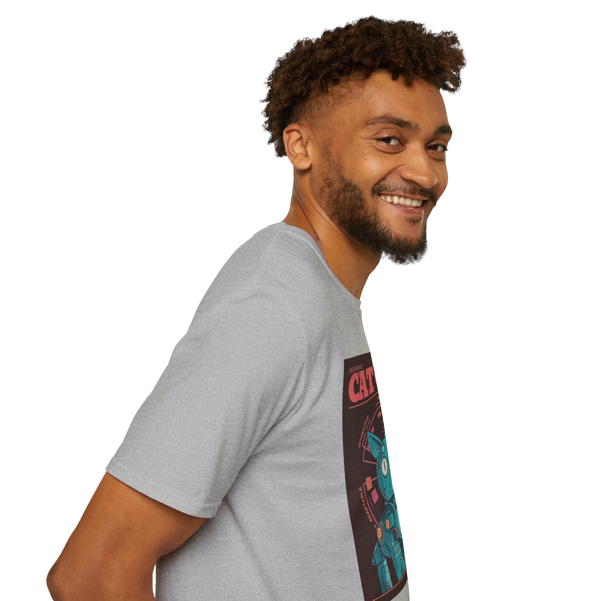 Robot Cat AI Tee | Funny Cyberpunk Cat Shirt for Tech Lovers - Image 43