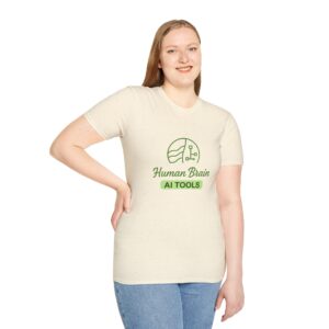 Human Brain Plus AI Tools – Smart Productivity Tech Graphic T-Shirt