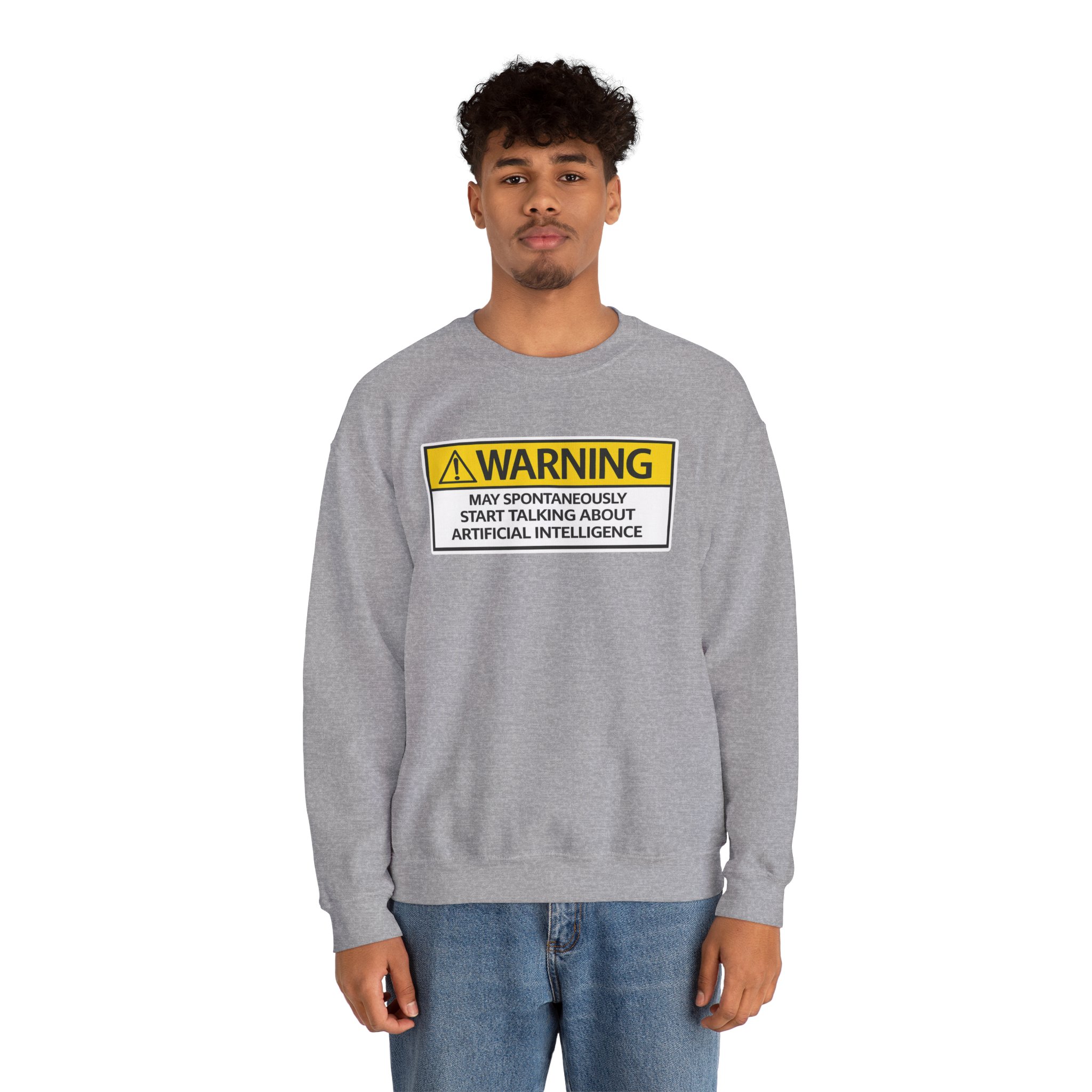 Warning May Talk About AI Sweatshirt | Funny Artificial Intelligence Hoodie - Image 47
