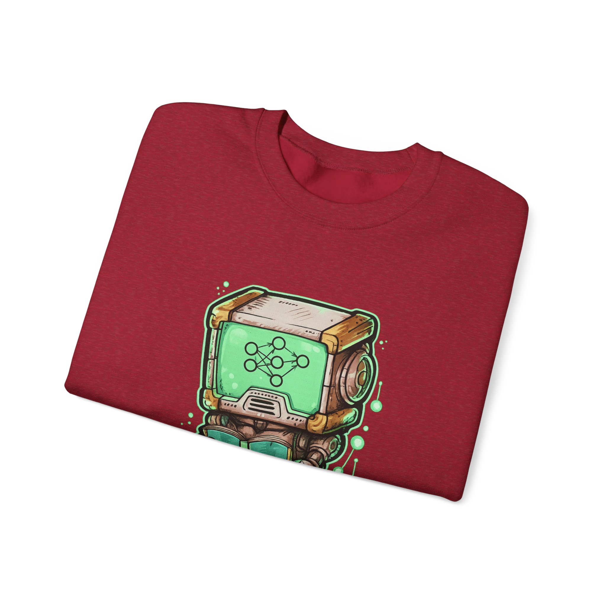 AI Robot Reading Sweatshirt | Neural Network Hoodie for ML Engineers - Image 94