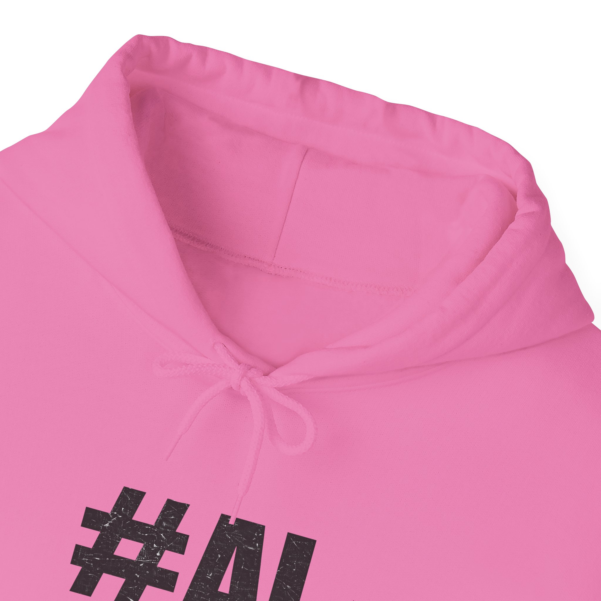 #AI Distressed Dark Minimalist Artificial Intelligence Pullover Hoodie - Image 113
