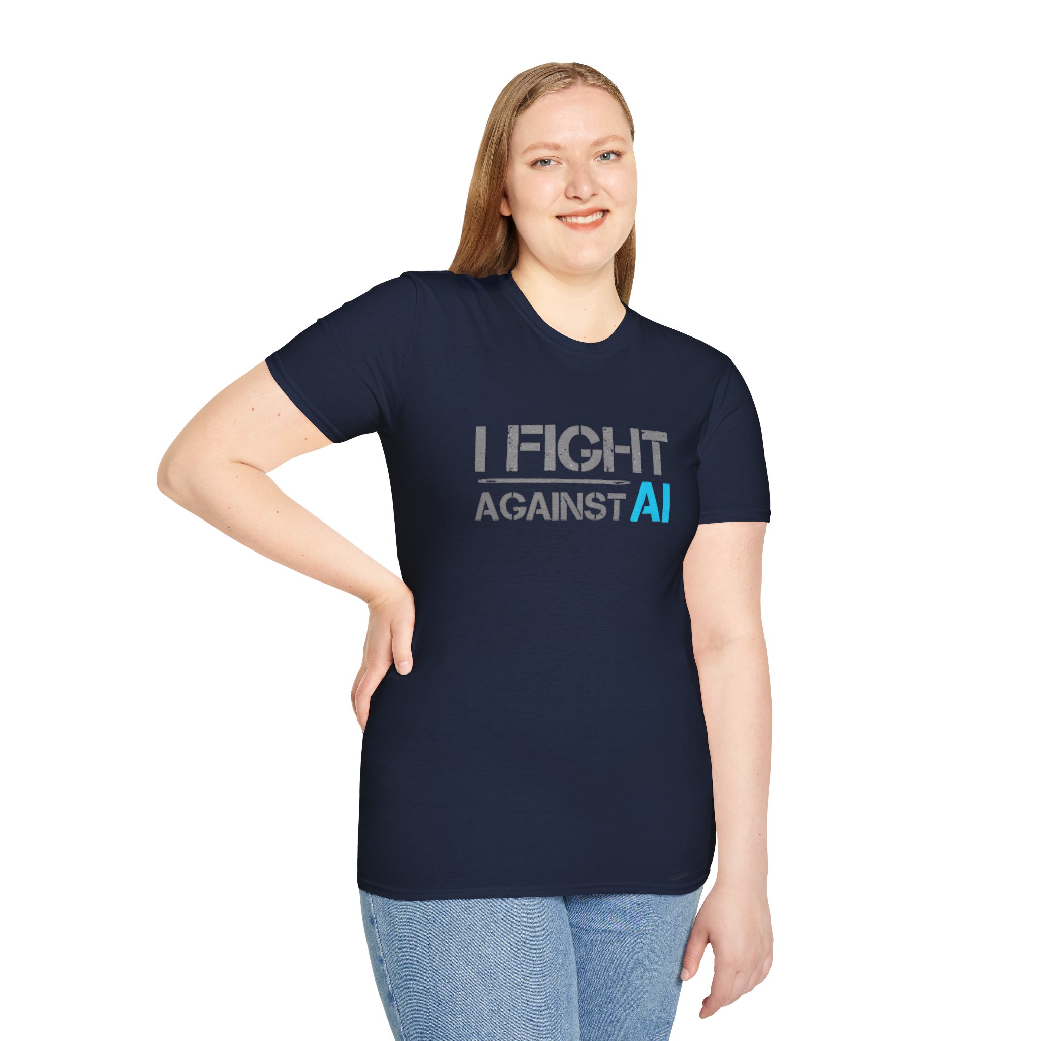 I Fight Against AI – Anti-AI Resistance Graphic T-Shirt for Creatives - Image 15
