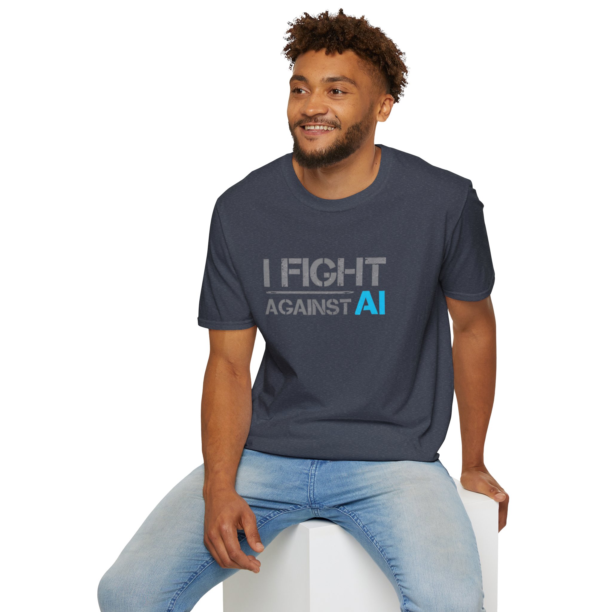 I Fight Against AI – Anti-AI Resistance Graphic T-Shirt for Creatives - Image 29
