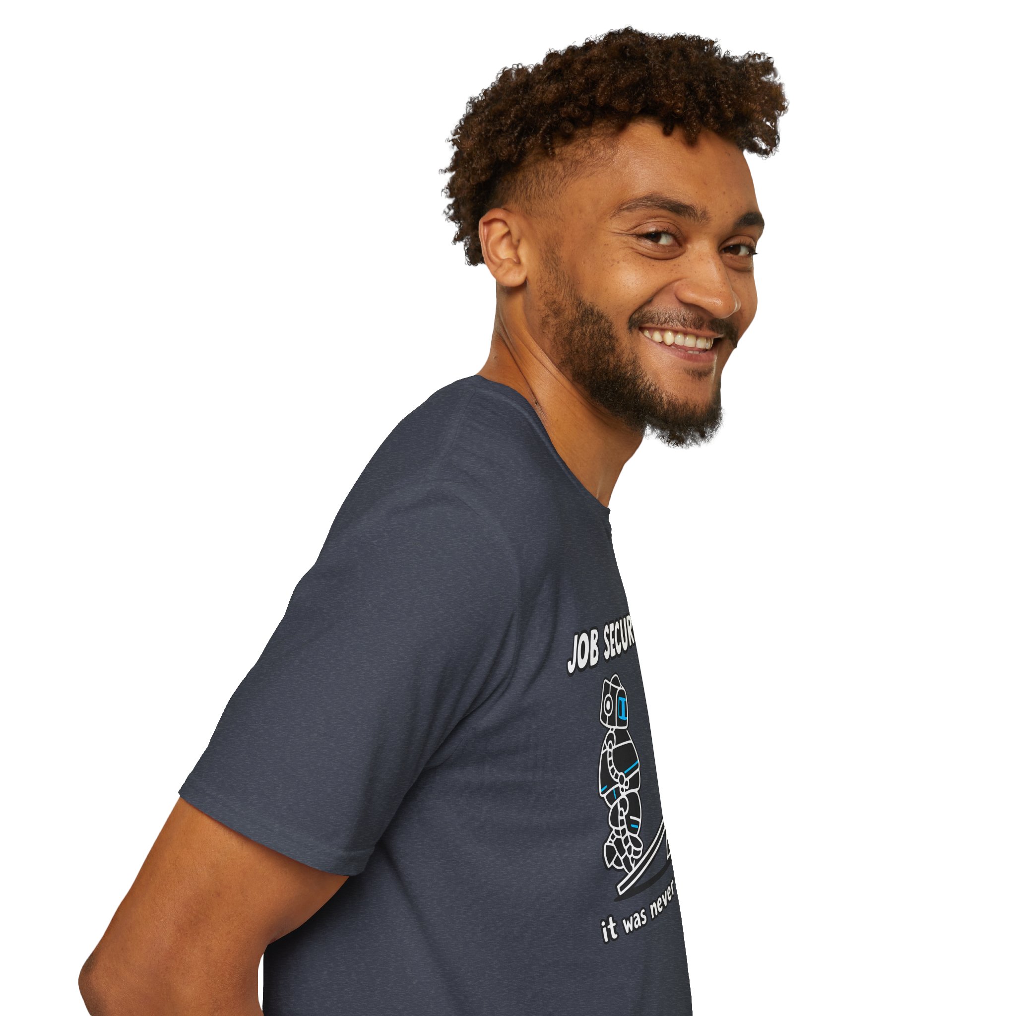 POV You're An AI And It's Monday – Funny Tired Robot Graphic T-Shirt - Image 130