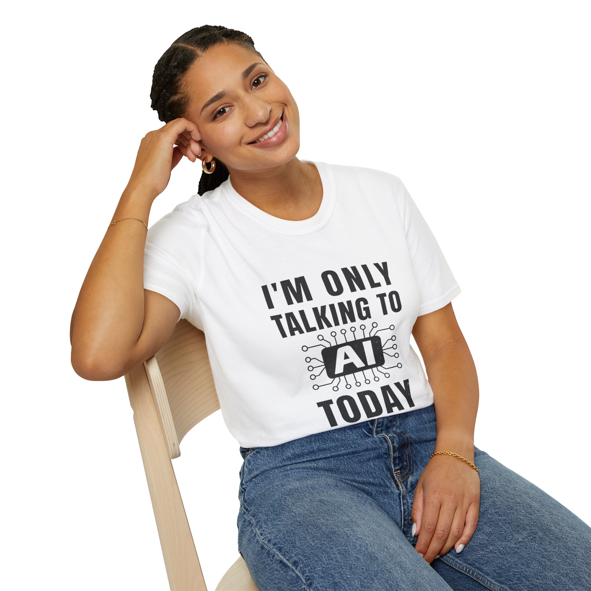 I'm Only Talking to AI Today Tee | Funny Introvert Tech Shirt - Image 10