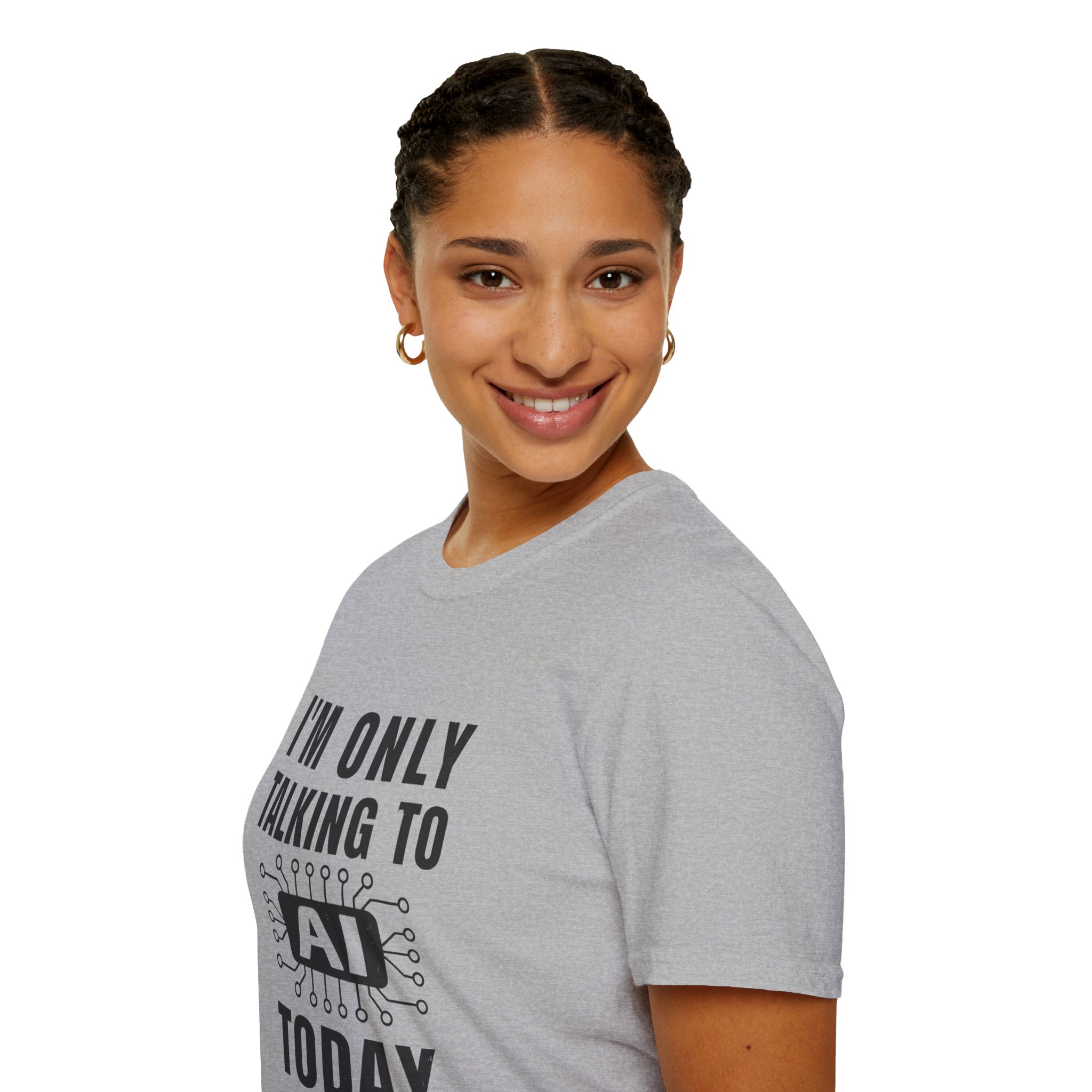 I'm Only Talking to AI Today Tee | Funny Introvert Tech Shirt - Image 6