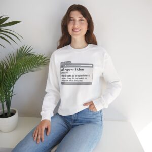 Algorithm Funny Definition – Programmer Humor Crewneck Sweatshirt