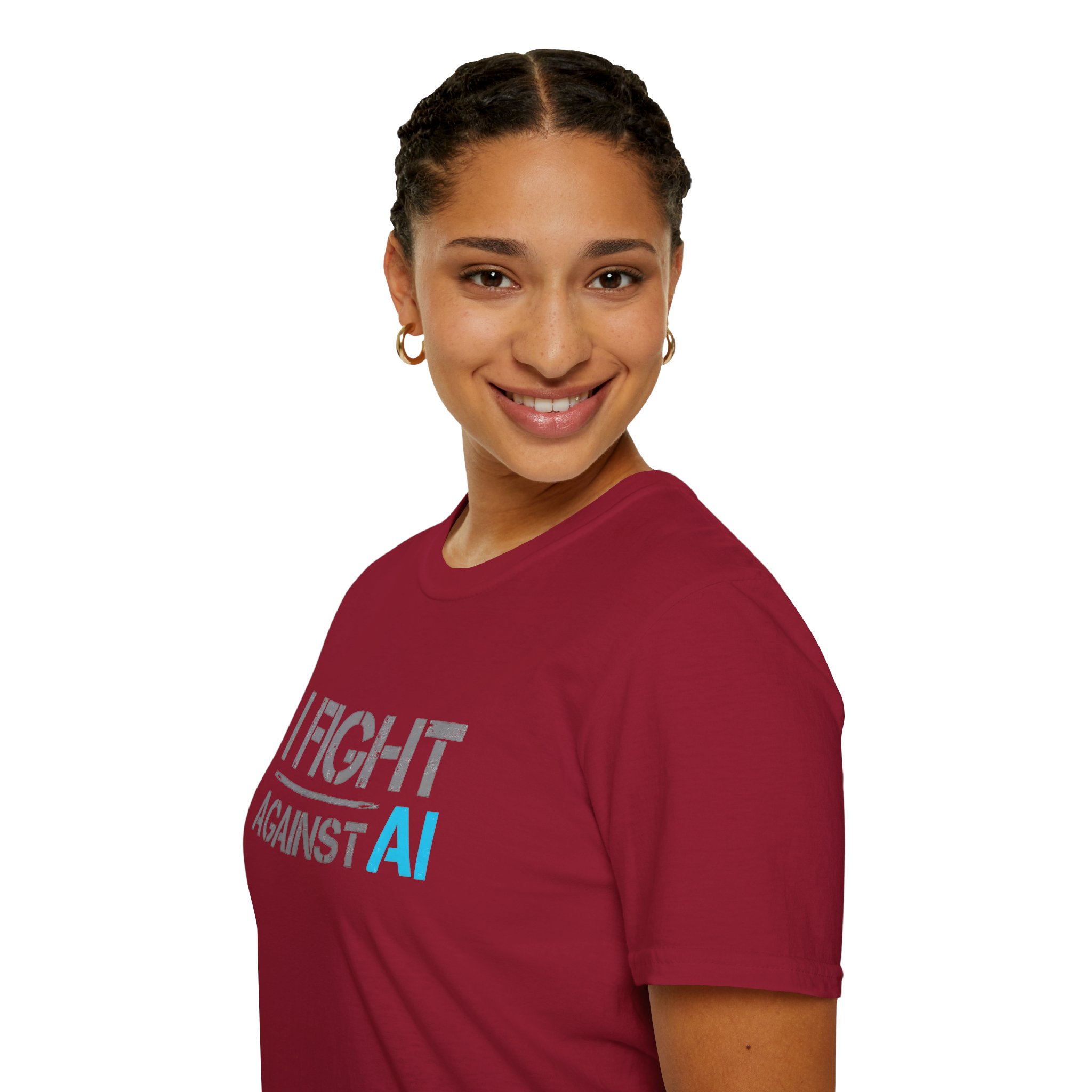 I Fight Against AI – Anti-AI Resistance Graphic T-Shirt for Creatives - Image 67
