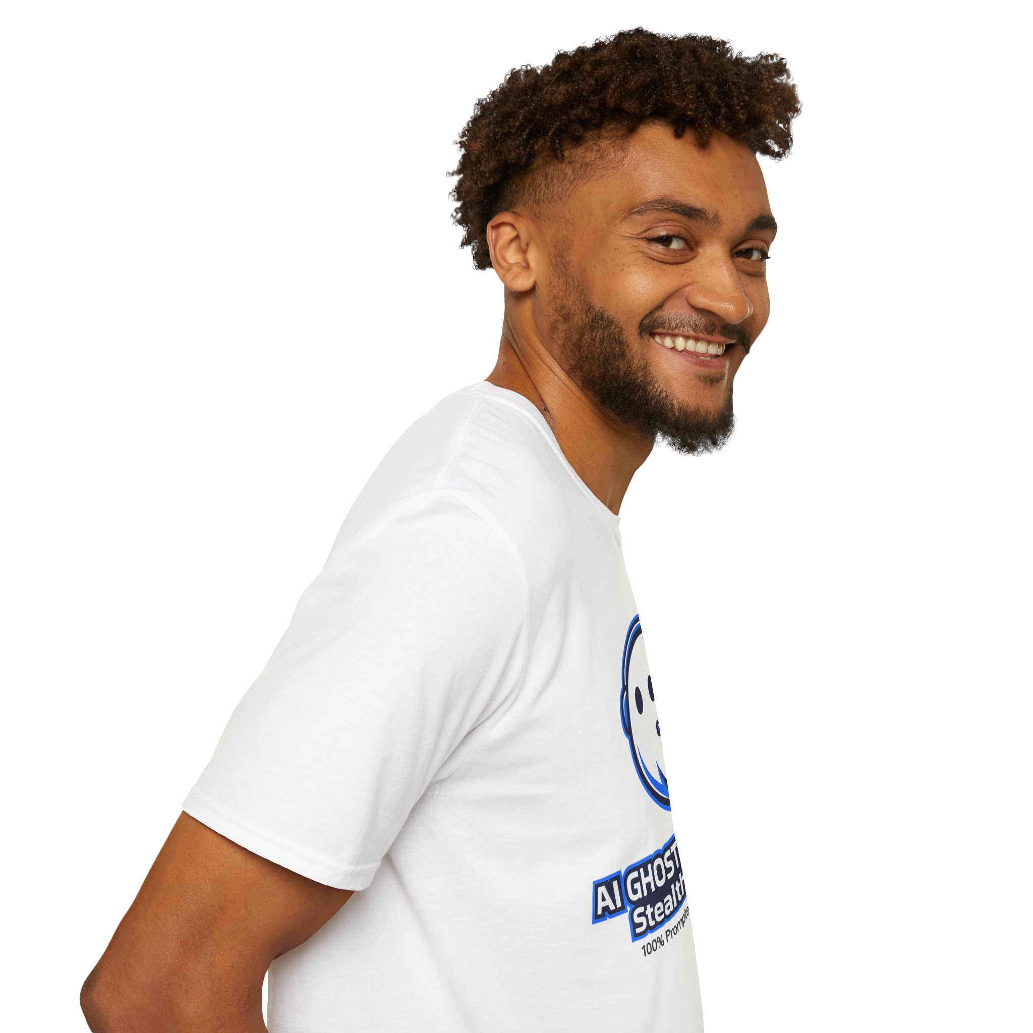 AI Ghost Worker Stealth Mode – 100% Prompted 0% Present Funny T-Shirt - Image 16