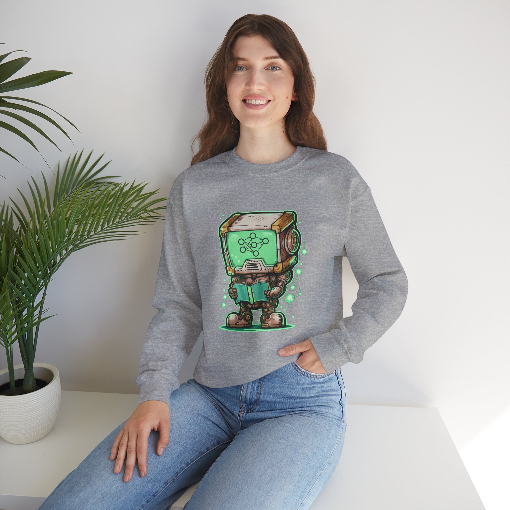 AI Robot Reading Sweatshirt | Neural Network Hoodie for ML Engineers - Image 41