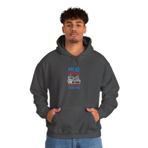 My AI Coworker Does Less Than Me – Funny Tech Humor Pullover Hoodie