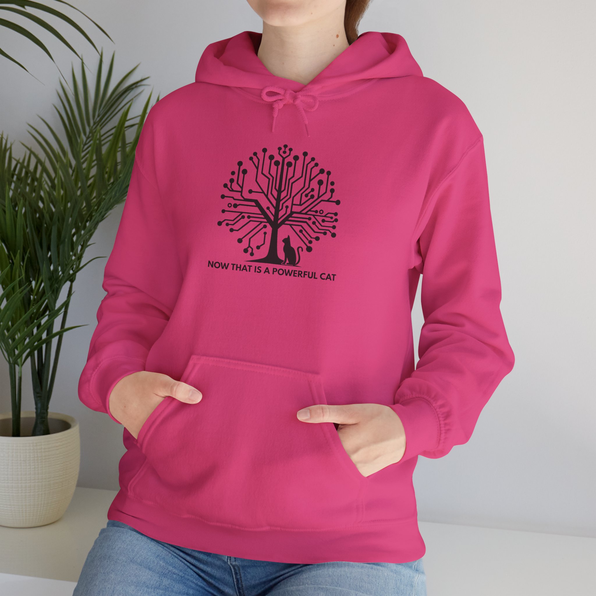 Neural Tree Cat Hoodie | AI Nature Pullover for Developers & Cat Lovers - Image 125