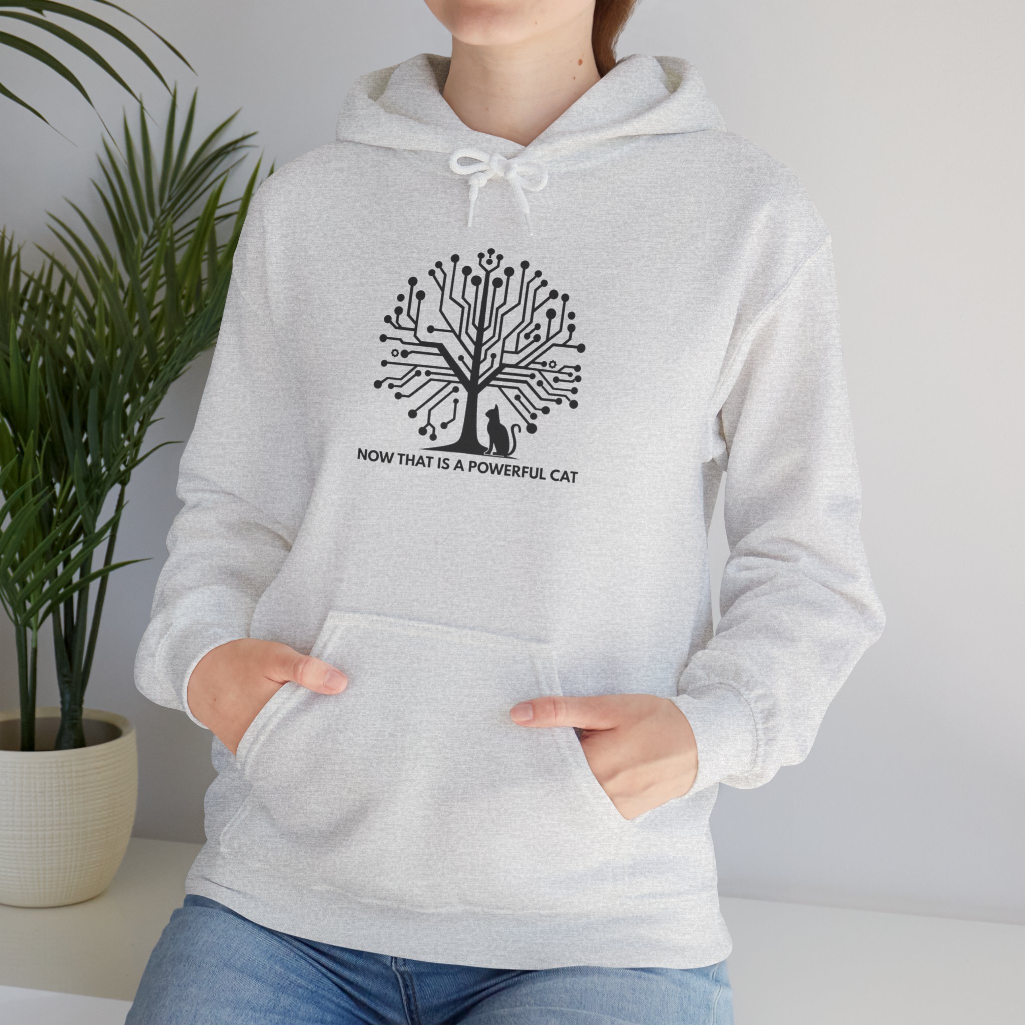 Neural Tree Cat Hoodie | AI Nature Pullover for Developers & Cat Lovers - Image 26