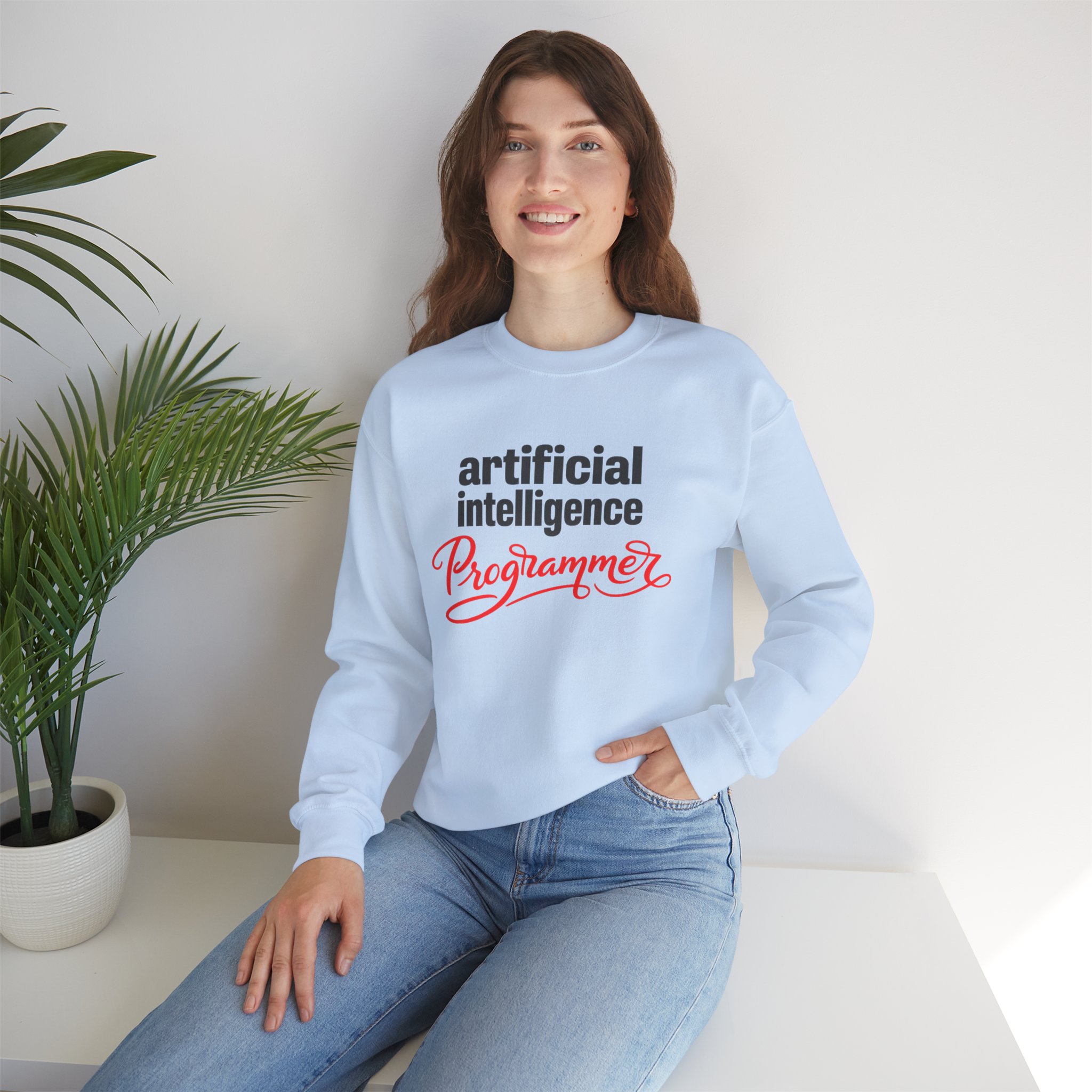 Artificial Intelligence Programmer Sweatshirt | Bold Script Developer Hoodie - Image 41