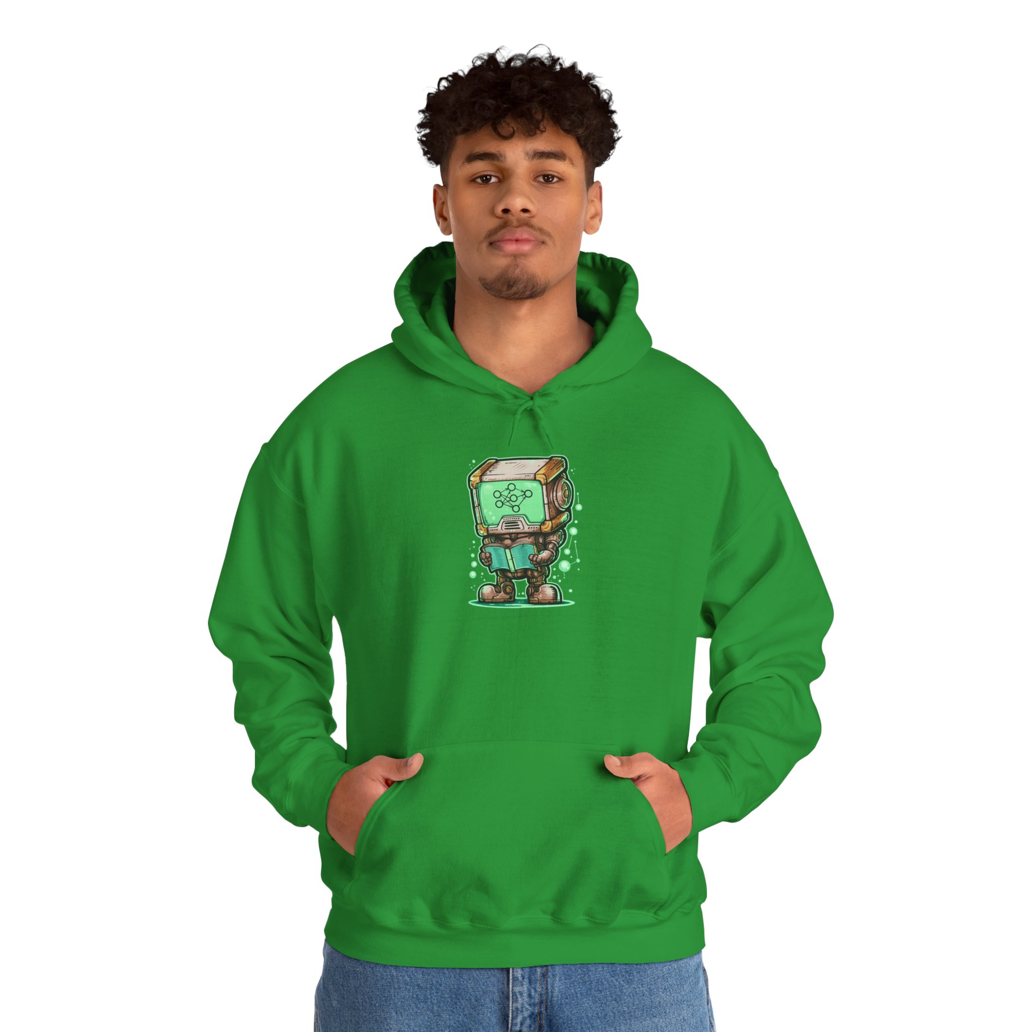 AI Robot Reading Hoodie | Neural Network Sweatshirt for ML Engineers - Image 70