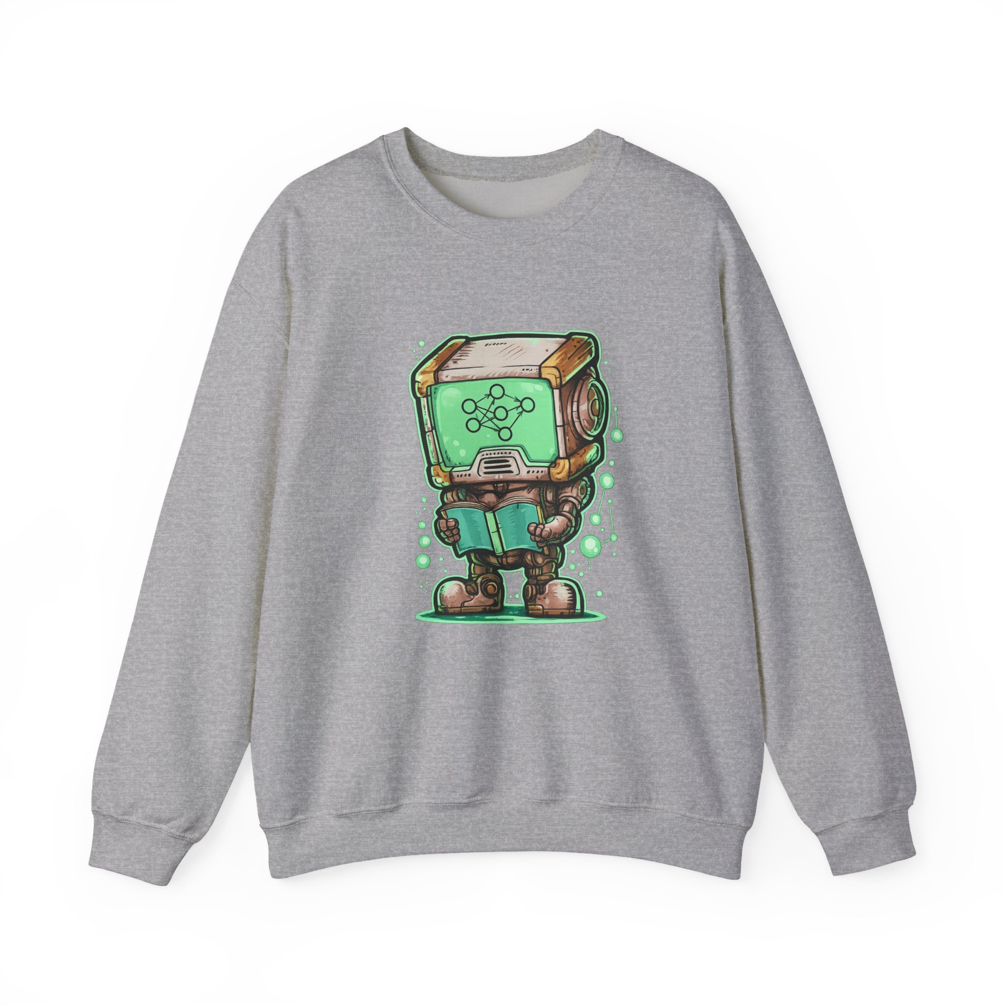 AI Robot Reading Sweatshirt | Neural Network Hoodie for ML Engineers - Image 36