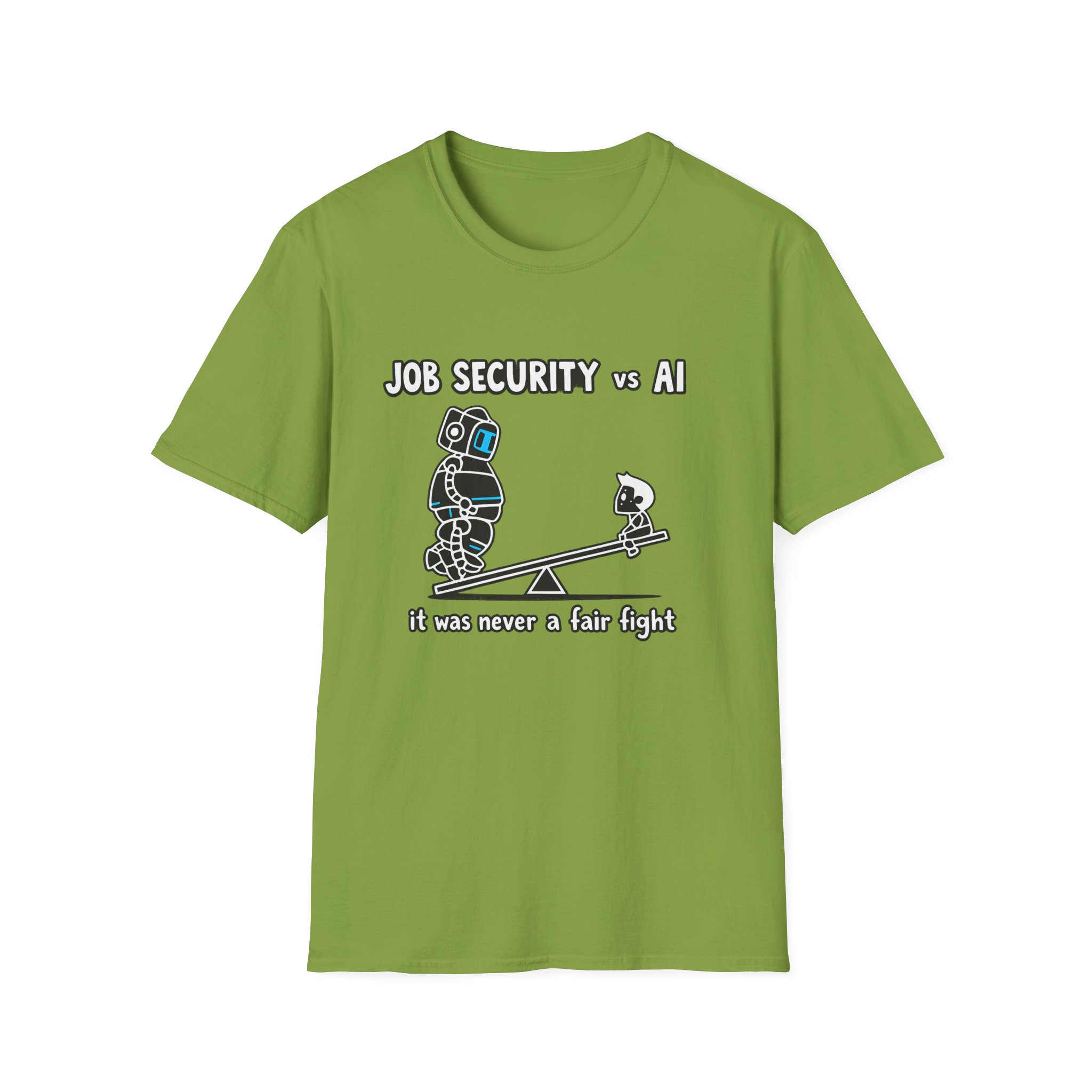 POV You're An AI And It's Monday – Funny Tired Robot Graphic T-Shirt - Image 56