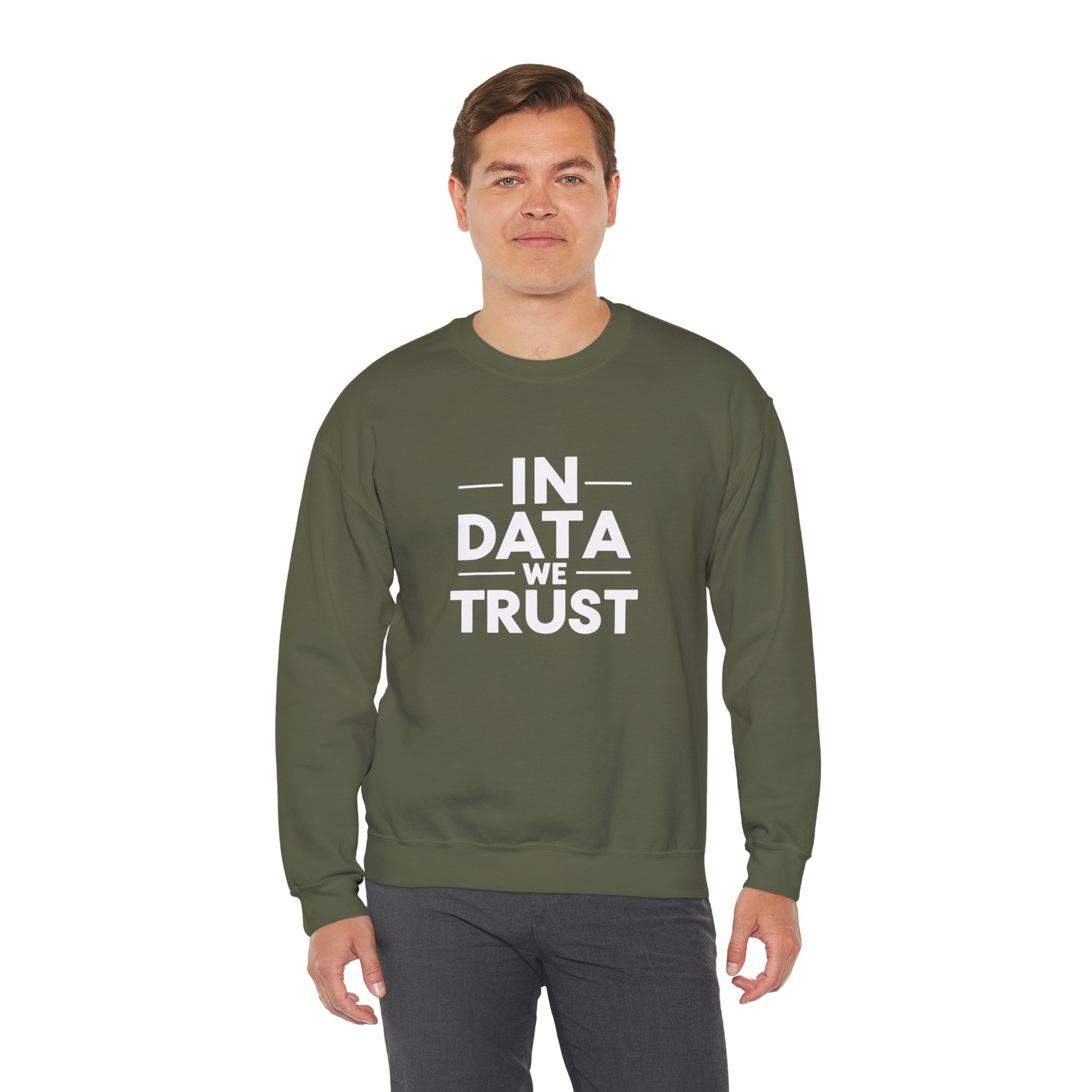 In Data We Trust – Funny Data Science Analyst Crewneck Sweatshirt - Image 33