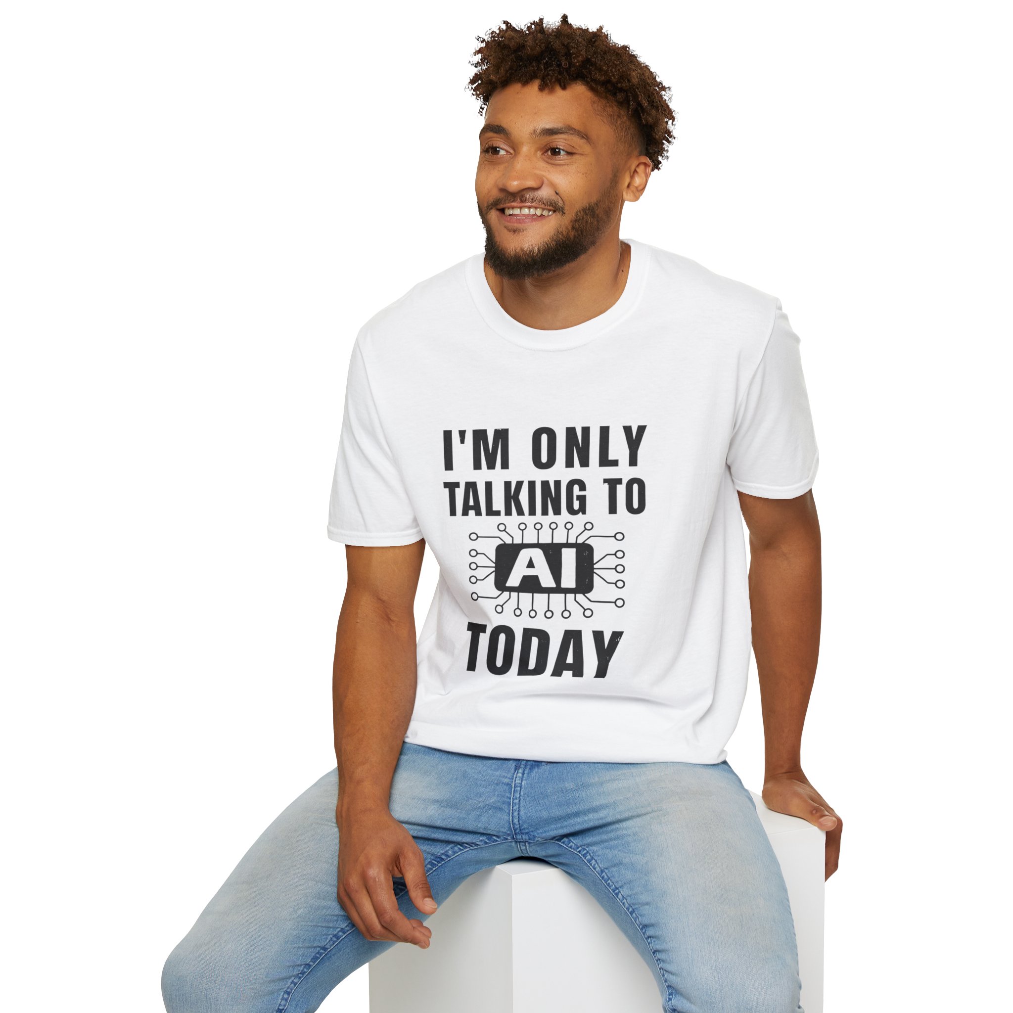 I'm Only Talking to AI Today Tee | Funny Introvert Tech Shirt - Image 12