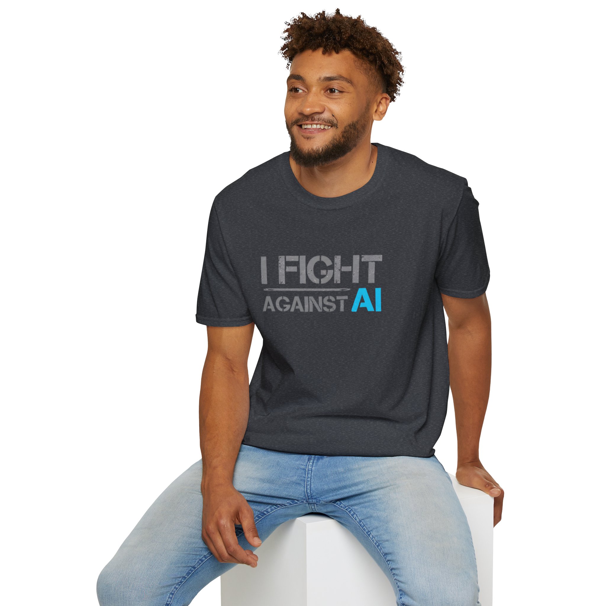 I Fight Against AI – Anti-AI Resistance Graphic T-Shirt for Creatives - Image 89