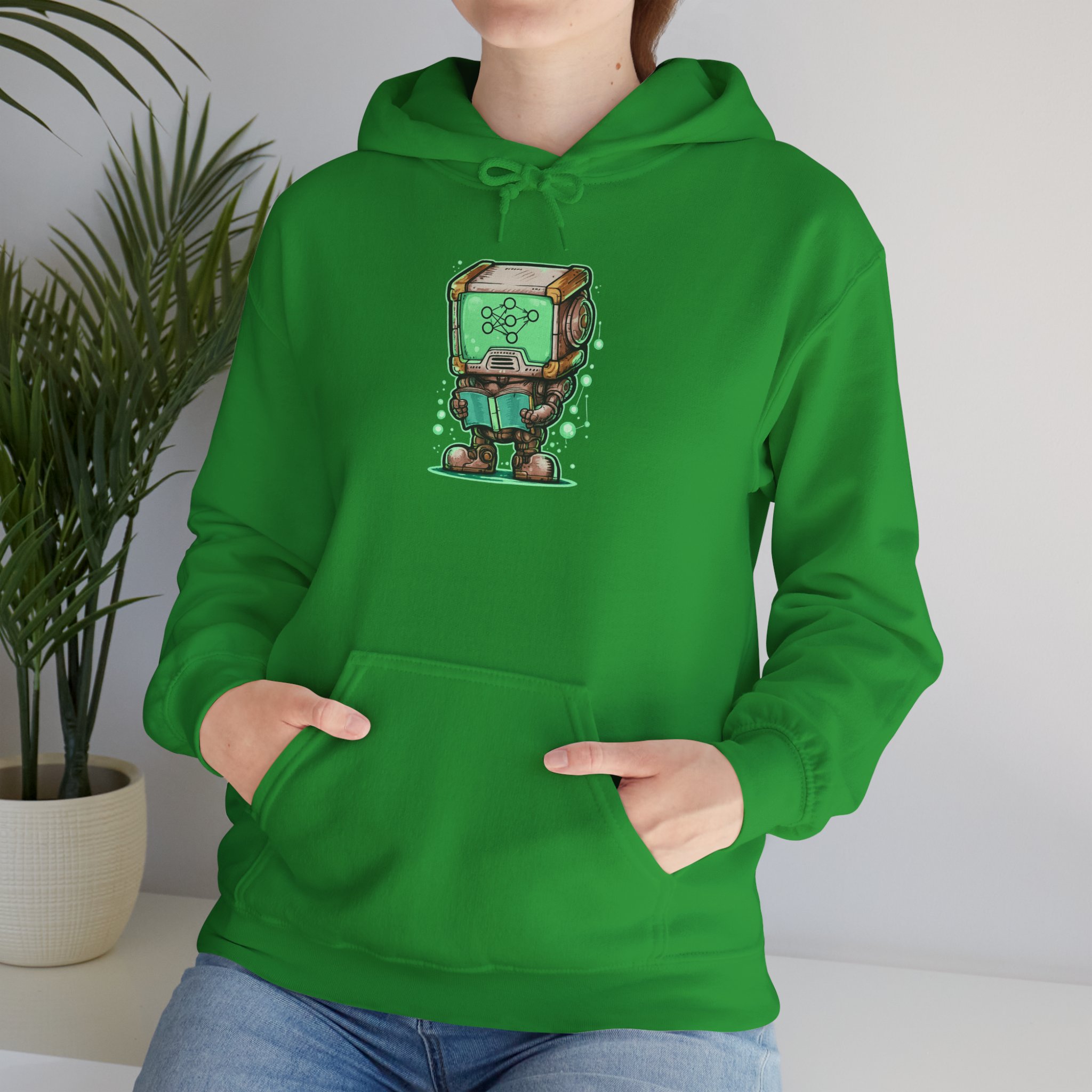 AI Robot Reading Hoodie | Neural Network Sweatshirt for ML Engineers - Image 71