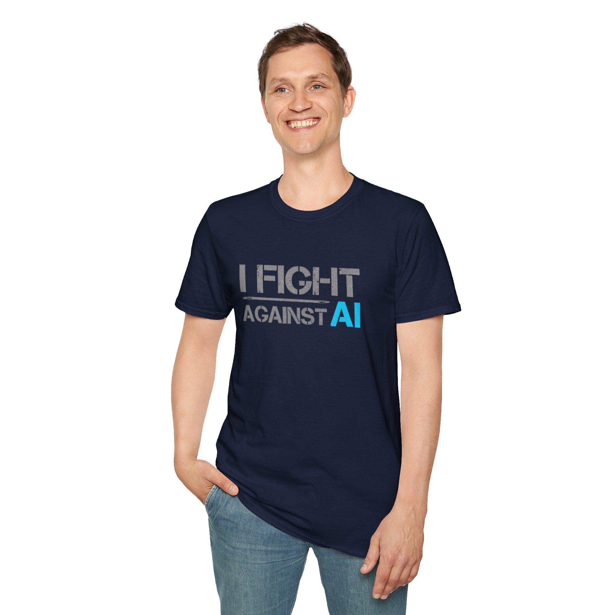 I Fight Against AI – Anti-AI Resistance Graphic T-Shirt for Creatives - Image 16