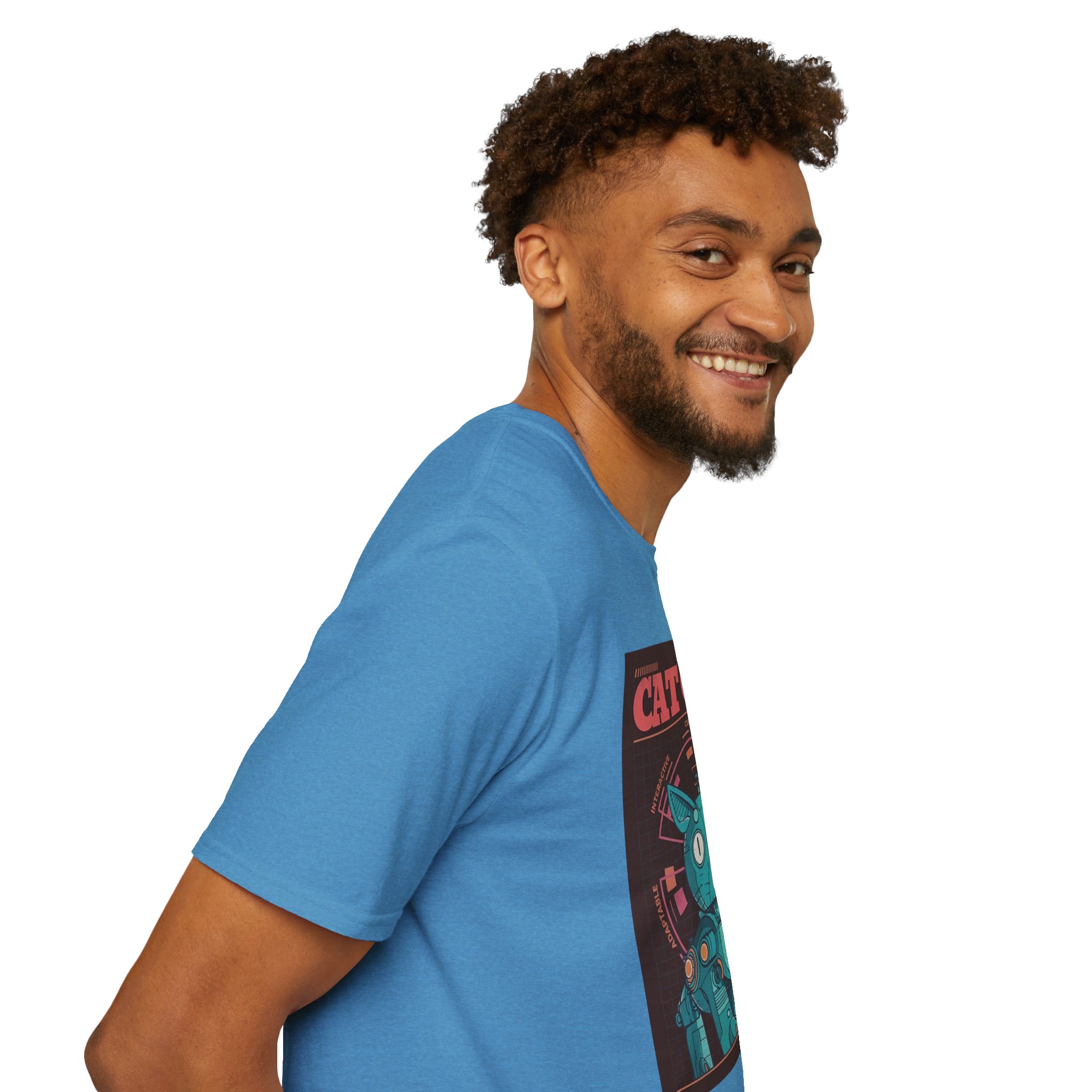 Robot Cat AI Tee | Funny Cyberpunk Cat Shirt for Tech Lovers - Image 115
