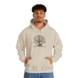 Neural Tree Cat Hoodie | AI Nature Pullover for Developers & Cat Lovers