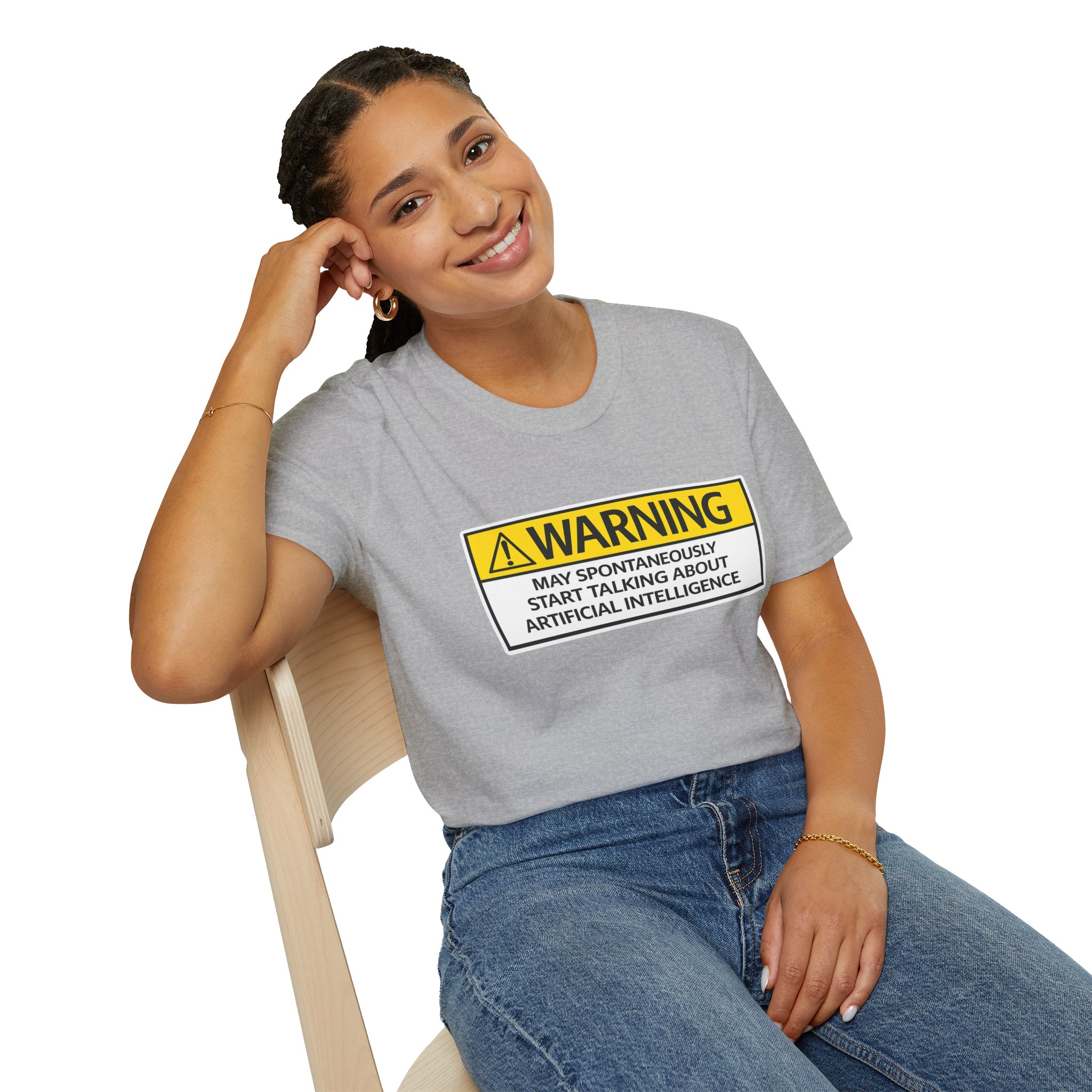 Warning May Talk About AI Tee | Funny Artificial Intelligence Shirt - Image 42