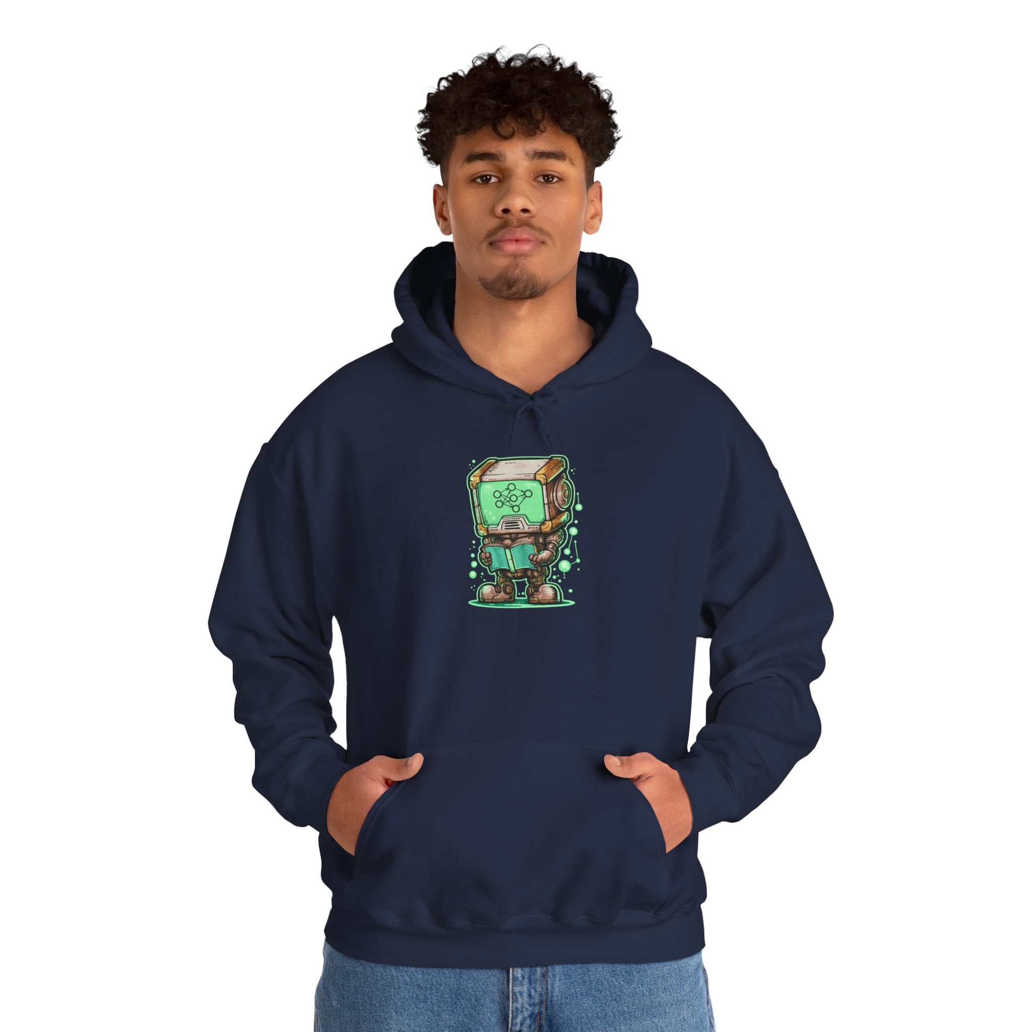 AI Robot Reading Hoodie | Neural Network Sweatshirt for ML Engineers - Image 97