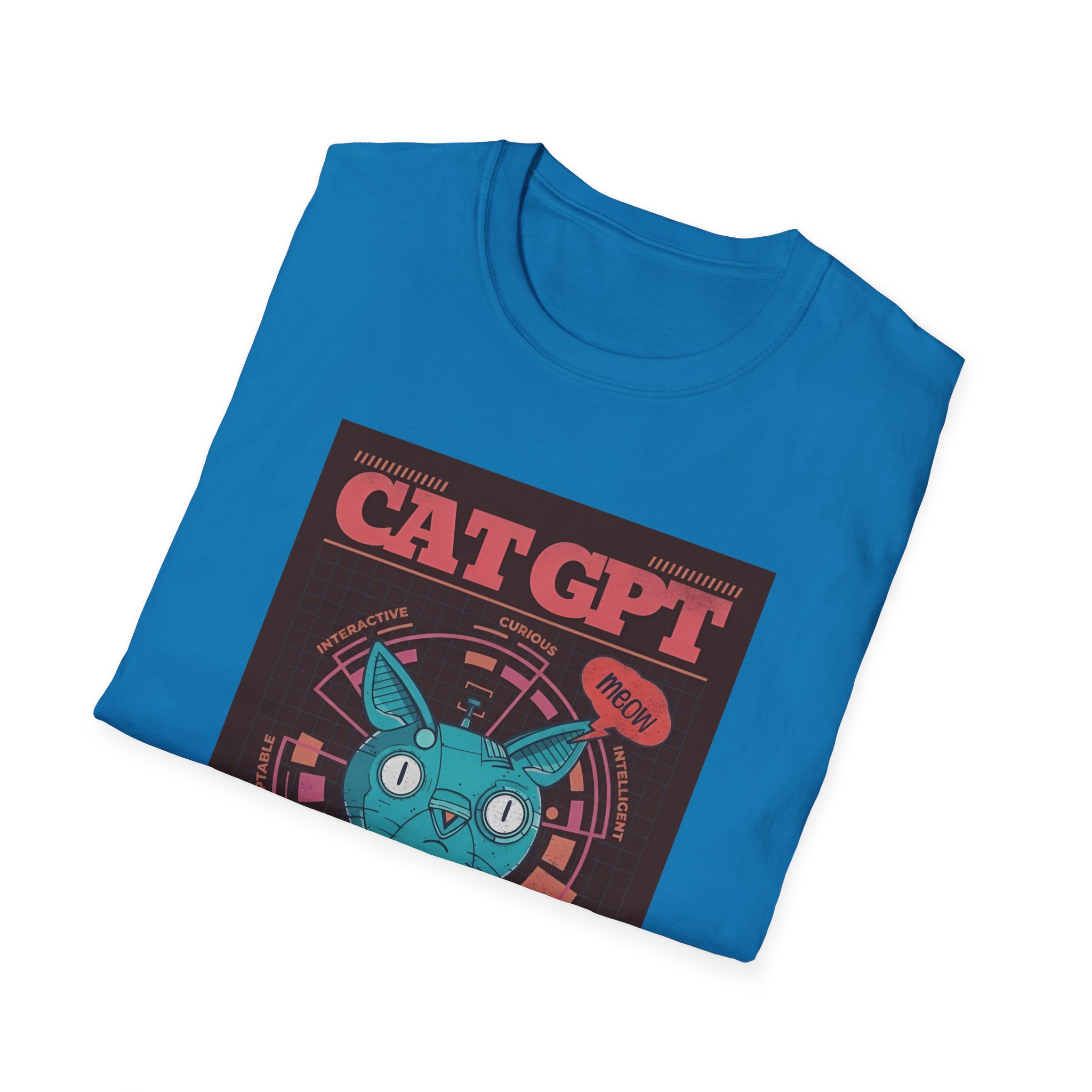 Robot Cat AI Tee | Funny Cyberpunk Cat Shirt for Tech Lovers - Image 94