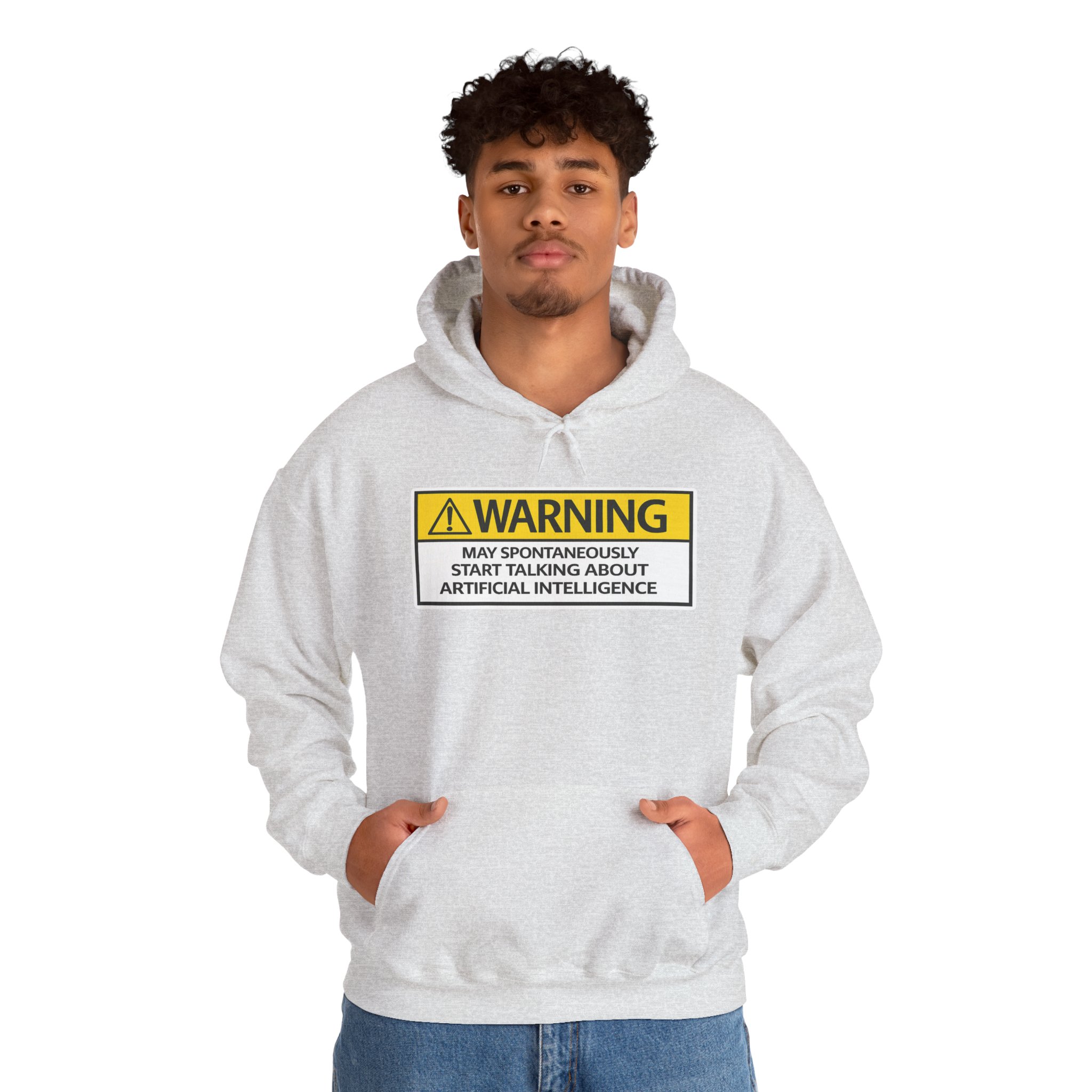 Warning May Talk About AI Hoodie | Funny Artificial Intelligence Sweatshirt - Image 107
