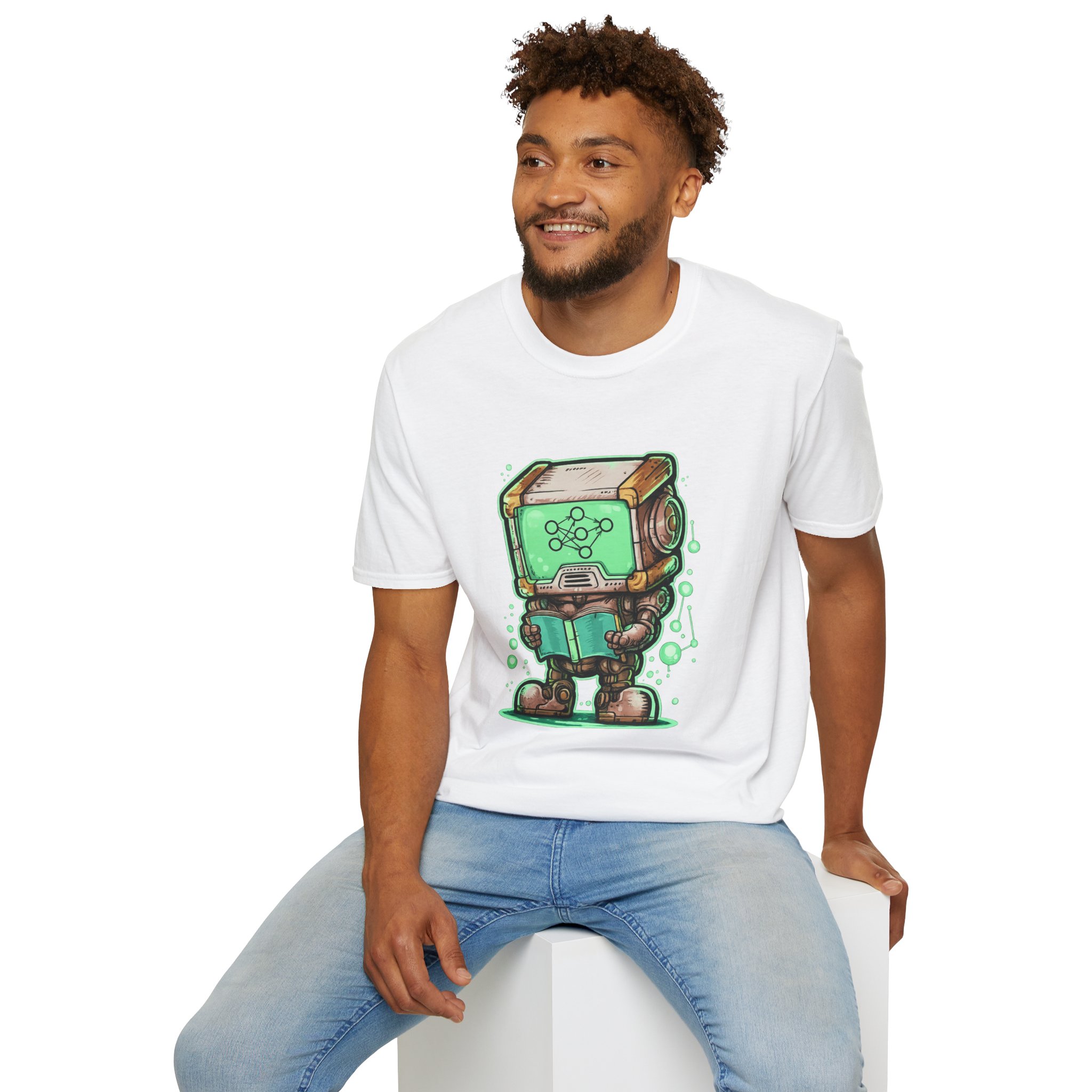 AI Robot Reading Tee | Neural Network Shirt for ML Engineers - Image 12