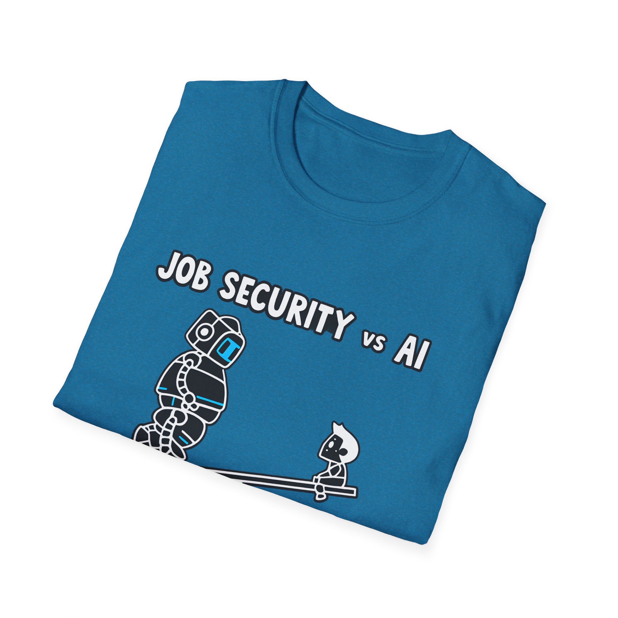 POV You're An AI And It's Monday – Funny Tired Robot Graphic T-Shirt - Image 114