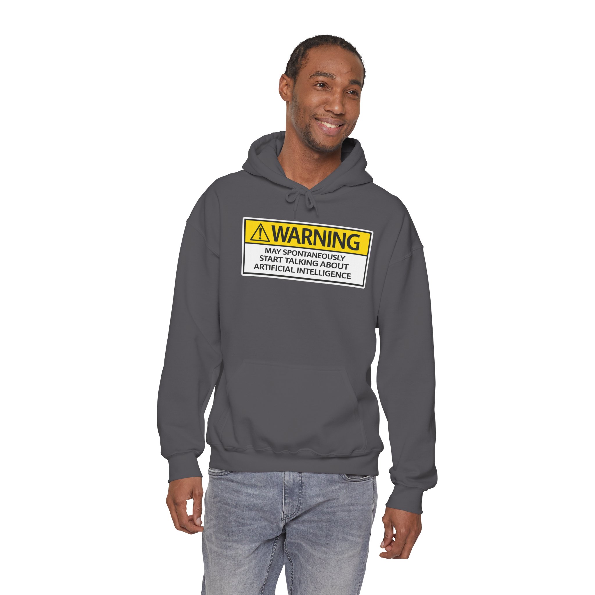 Warning May Talk About AI Hoodie | Funny Artificial Intelligence Sweatshirt - Image 45