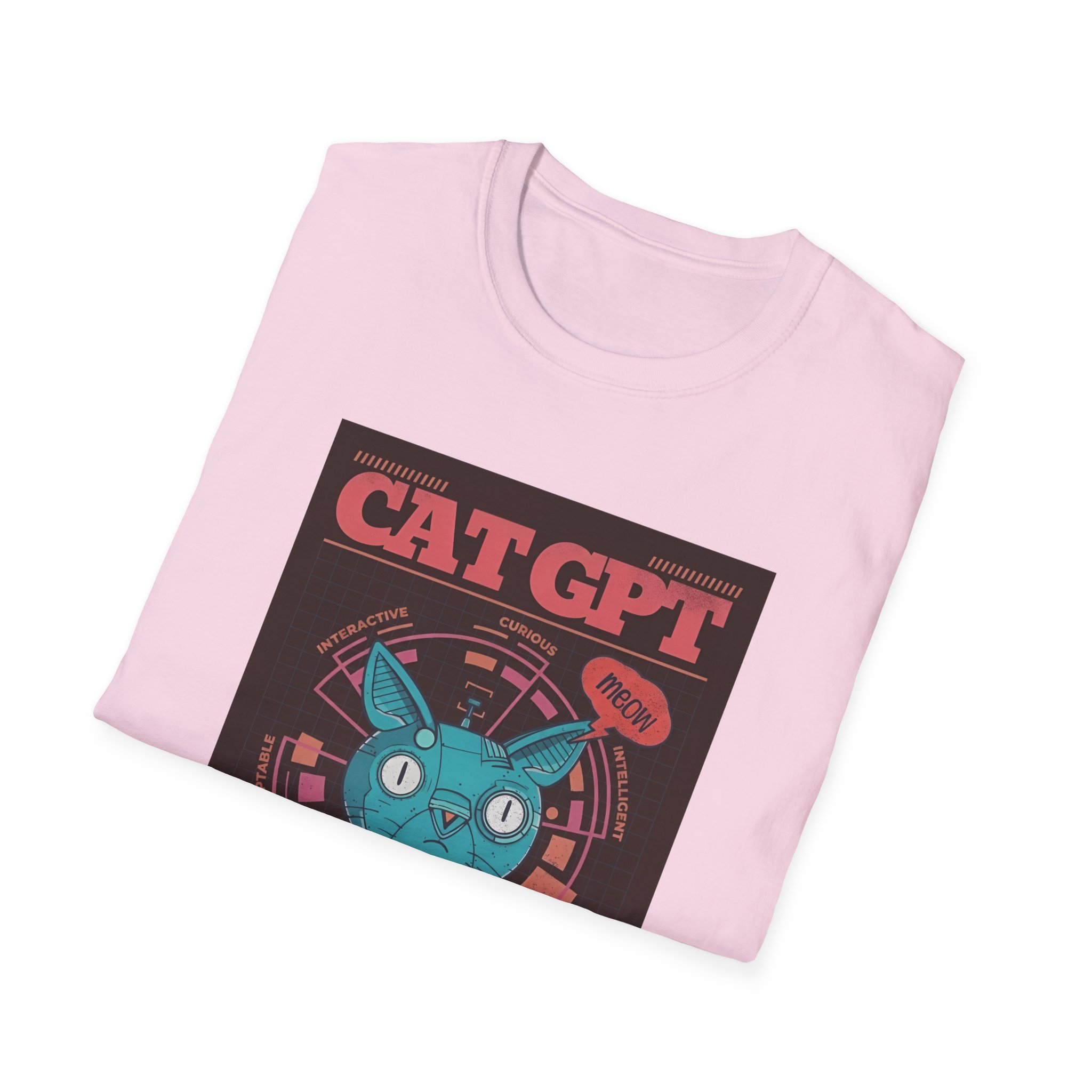 Robot Cat AI Tee | Funny Cyberpunk Cat Shirt for Tech Lovers - Image 130