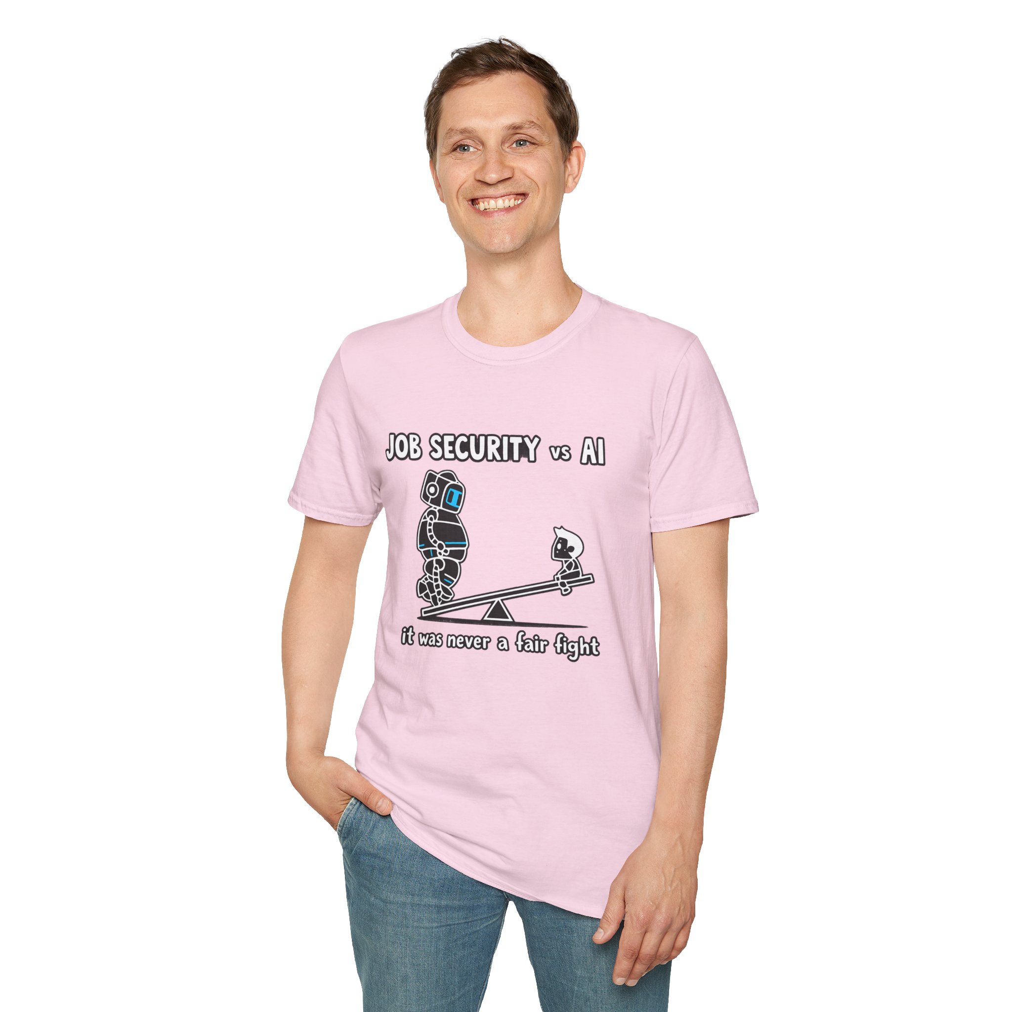 POV You're An AI And It's Monday – Funny Tired Robot Graphic T-Shirt - Image 160