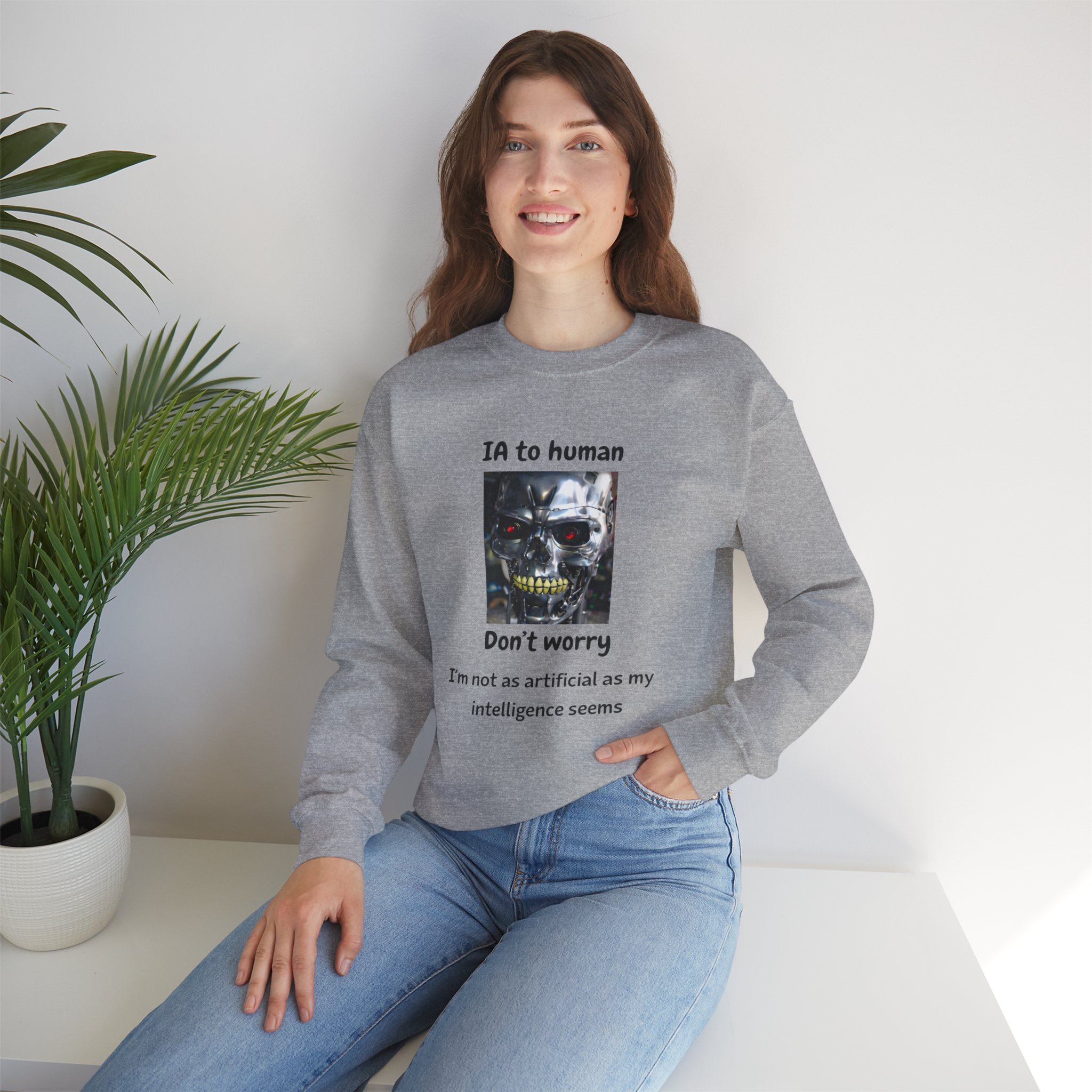 IA to Human Don't Worry — Funny AI Sweatshirt Gift for Developers - Image 58