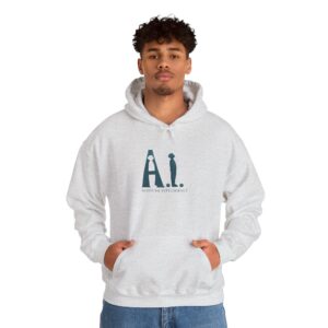 AI Human Silhouette – Artificial Intelligence Conceptual Pullover Hoodie