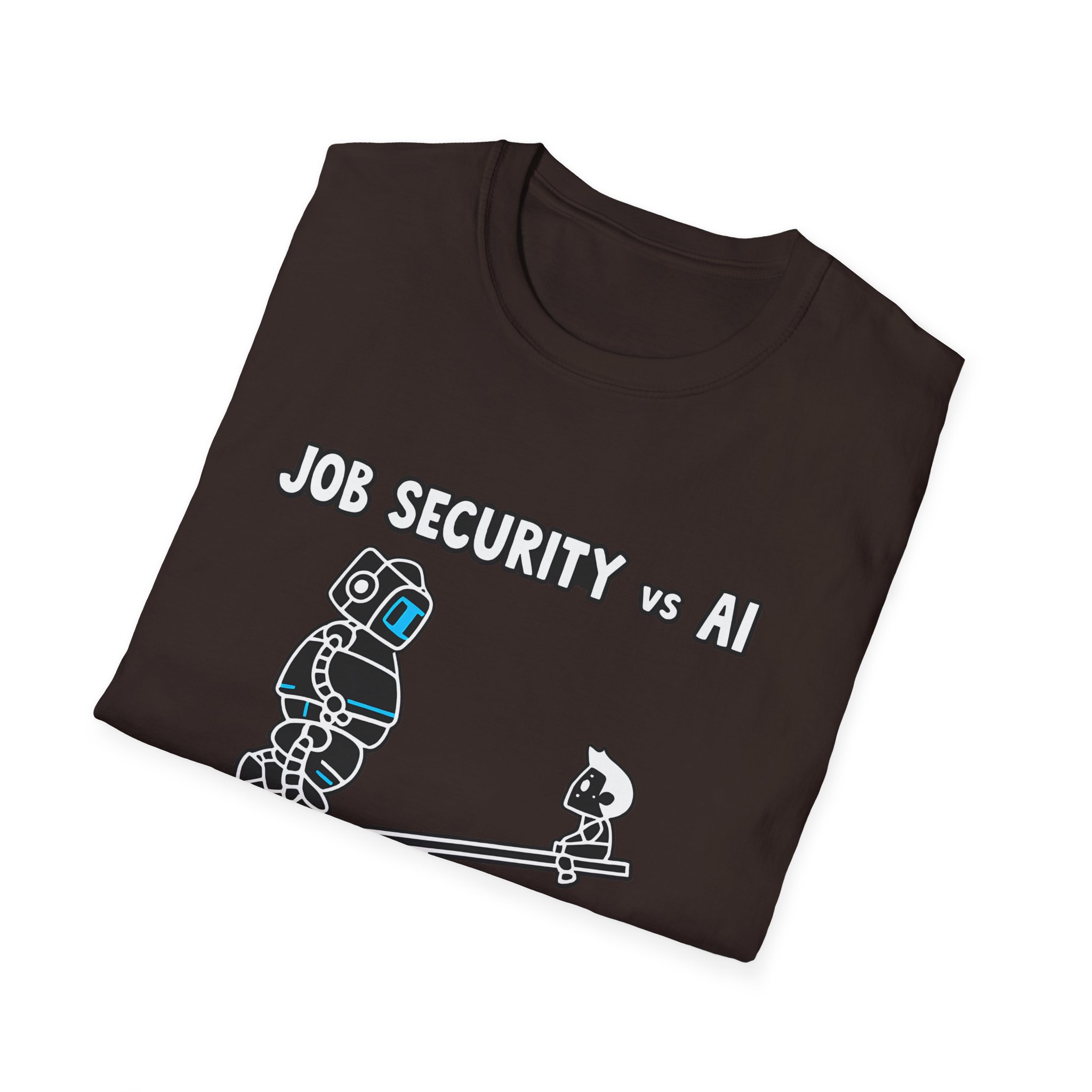 POV You're An AI And It's Monday – Funny Tired Robot Graphic T-Shirt - Image 48
