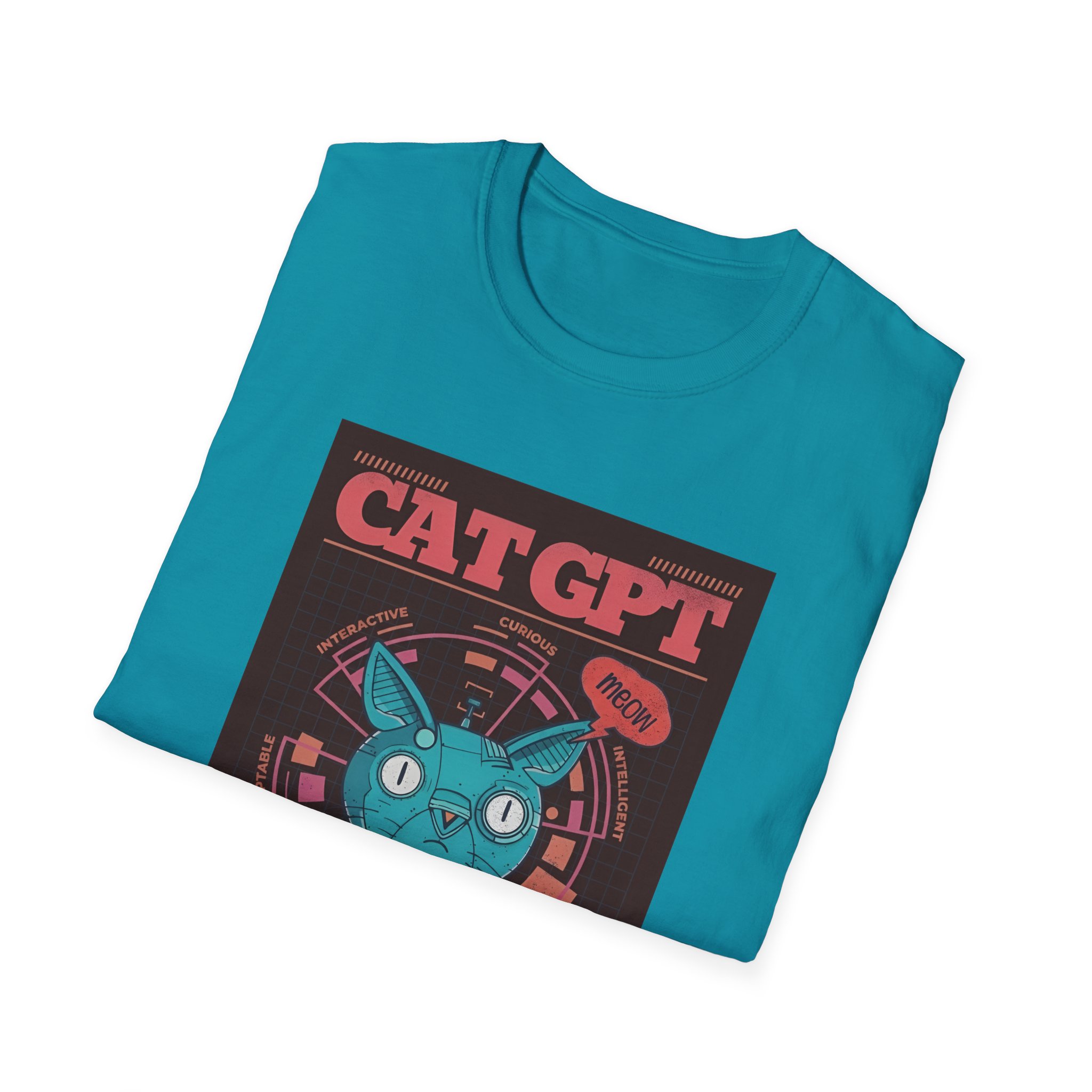 Robot Cat AI Tee | Funny Cyberpunk Cat Shirt for Tech Lovers - Image 121