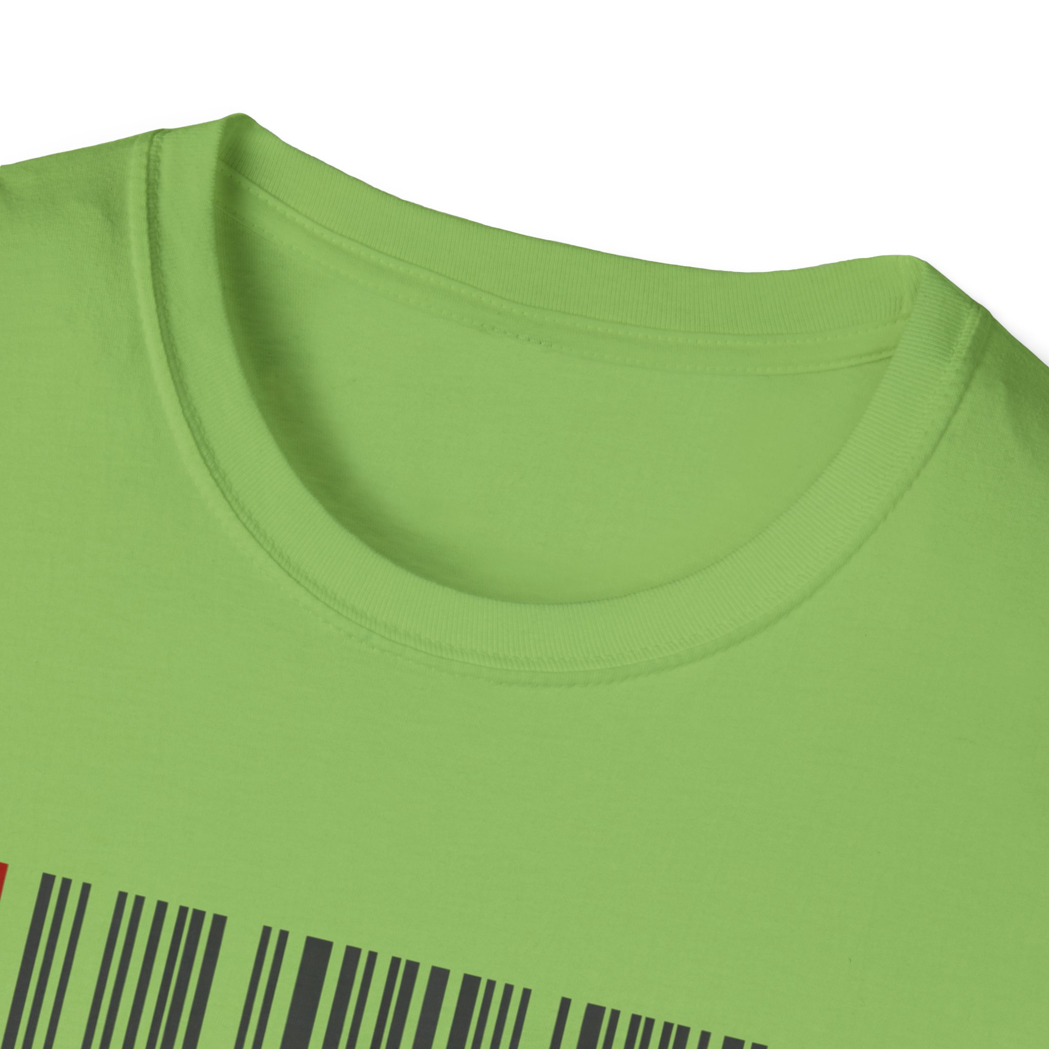 AI Generated Barcode Dark Minimalist Generative Art Graphic T-Shirt - Image 91