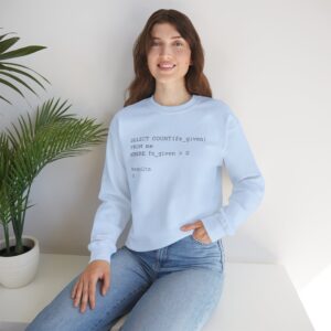 SELECT COUNT Funny SQL Sweatshirt for Data Engineers & Developers