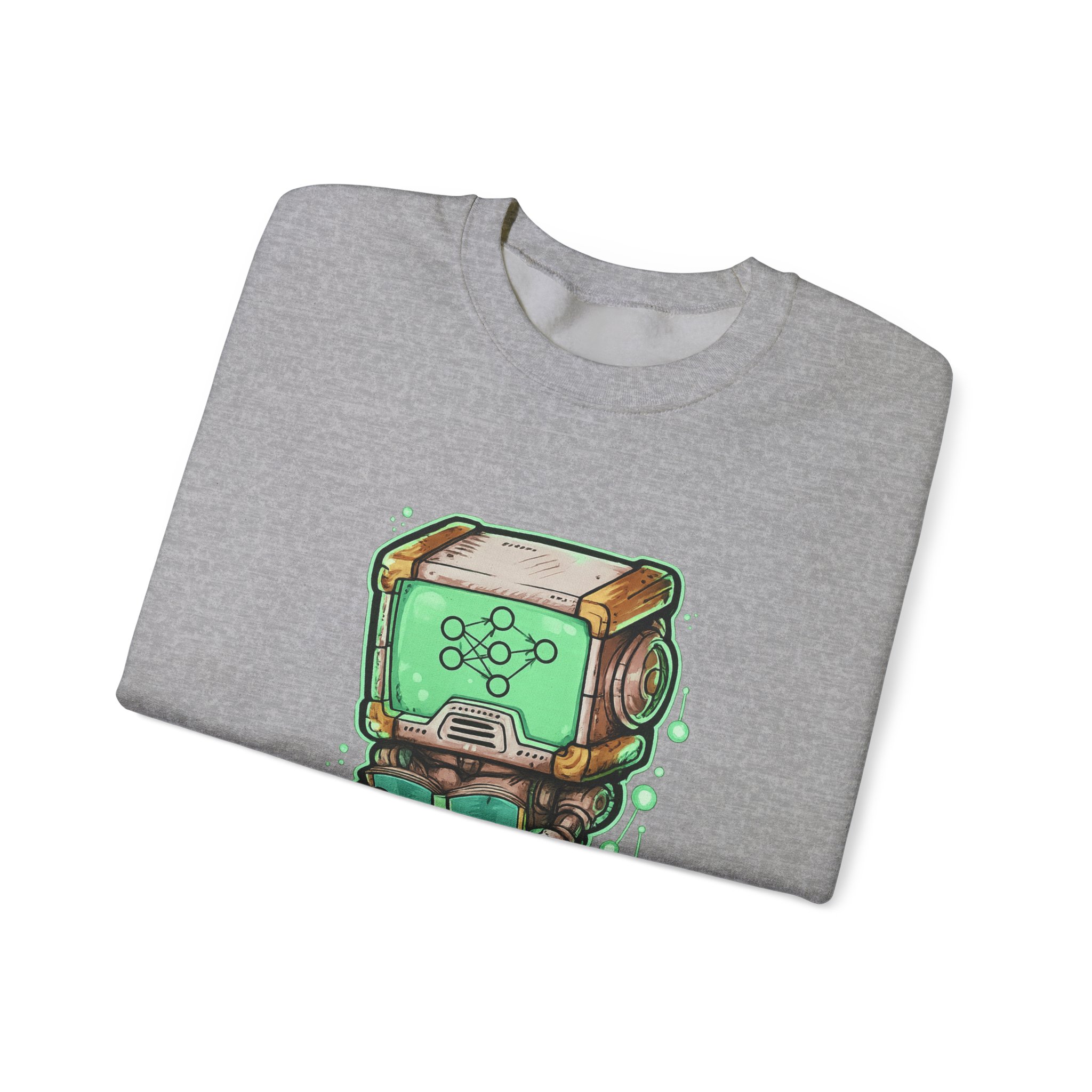 AI Robot Reading Sweatshirt | Neural Network Hoodie for ML Engineers - Image 38