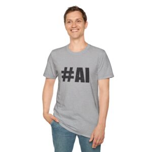 #AI Distressed Dark Minimalist Artificial Intelligence Graphic T-Shirt