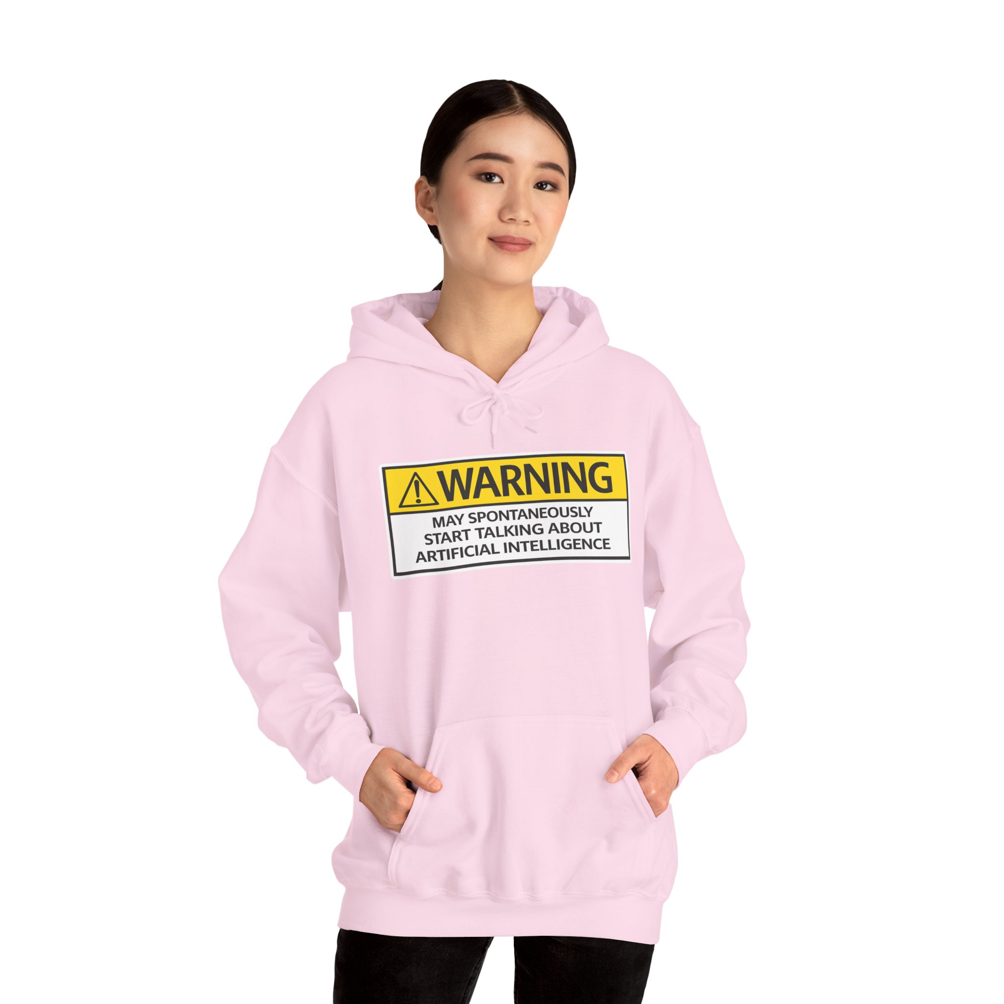 Warning May Talk About AI Hoodie | Funny Artificial Intelligence Sweatshirt - Image 79