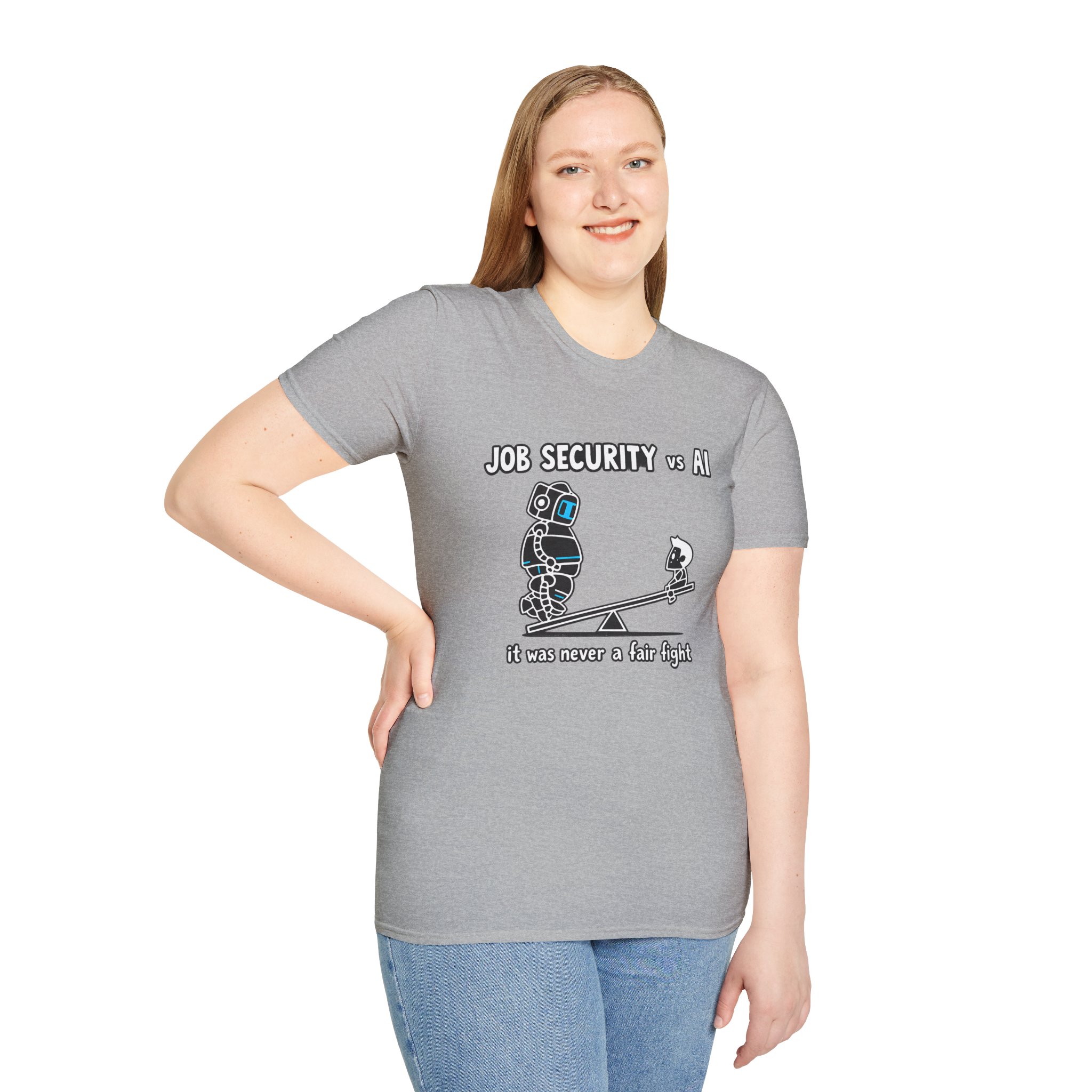 POV You're An AI And It's Monday – Funny Tired Robot Graphic T-Shirt - Image 38