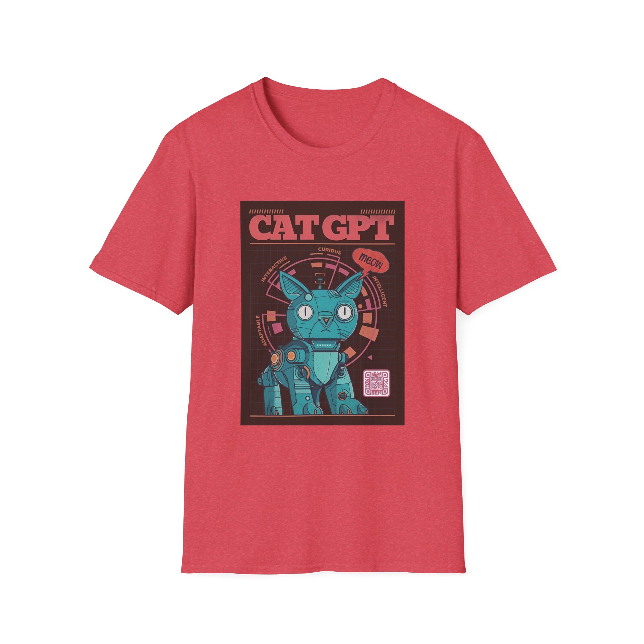 Robot Cat AI Tee | Funny Cyberpunk Cat Shirt for Tech Lovers - Image 73
