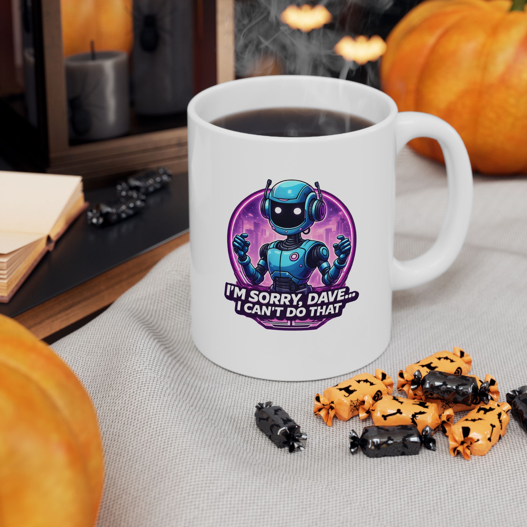 I'm Sorry I Can't Do That Funny Cyberpunk AI Robot Coffee Mug Gift (11oz/15oz) - Image 6