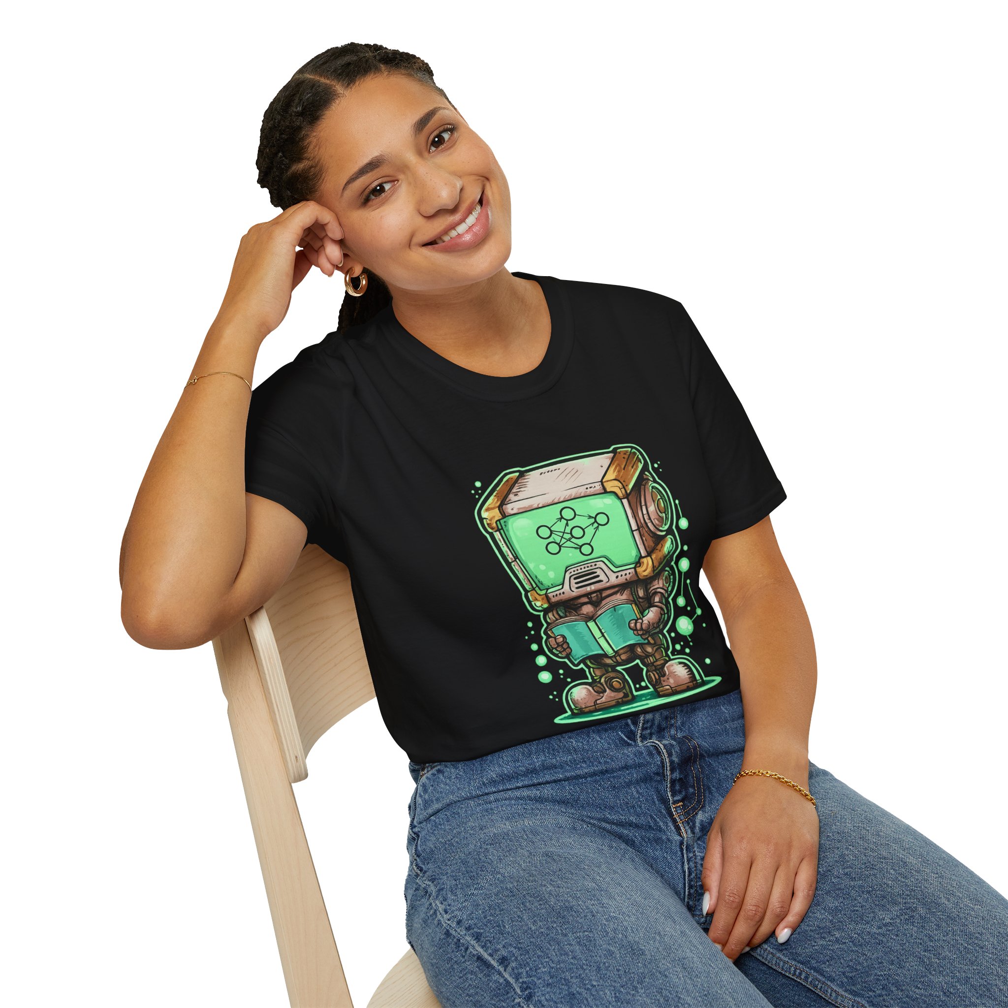 AI Robot Reading Tee | Neural Network Shirt for ML Engineers - Image 24